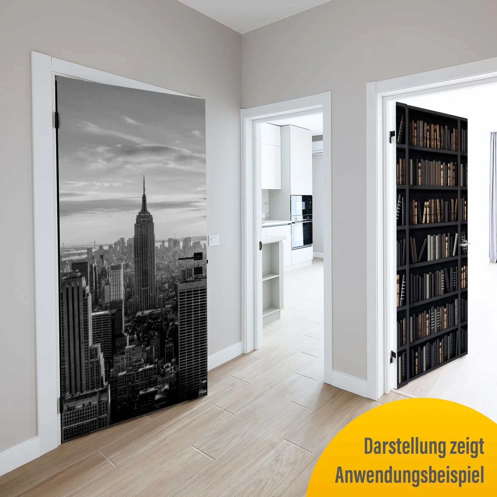 Finest Folia Tapeta na Drzwi 90 x 200 cm, Plakat do Salonu, Pokoju Dziecięcego, Kuchni, Łazienki, Naklejka Samoprzylepna TF01 (28, Damska Sylwetka)