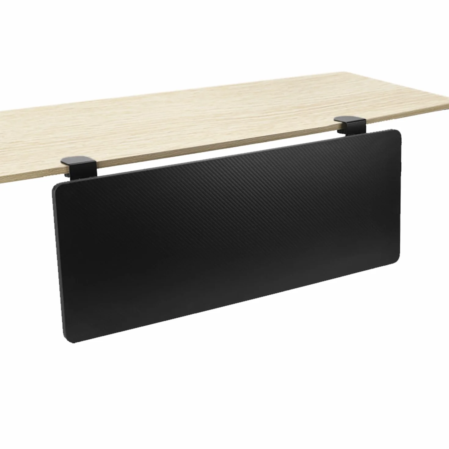 QWORK® zestaw 2 uchwytów przedłużających do biurka z klipsem do montażu na stole, zdejmowany, składany uchwyt na biurko o grubości od 1 do 5 cm