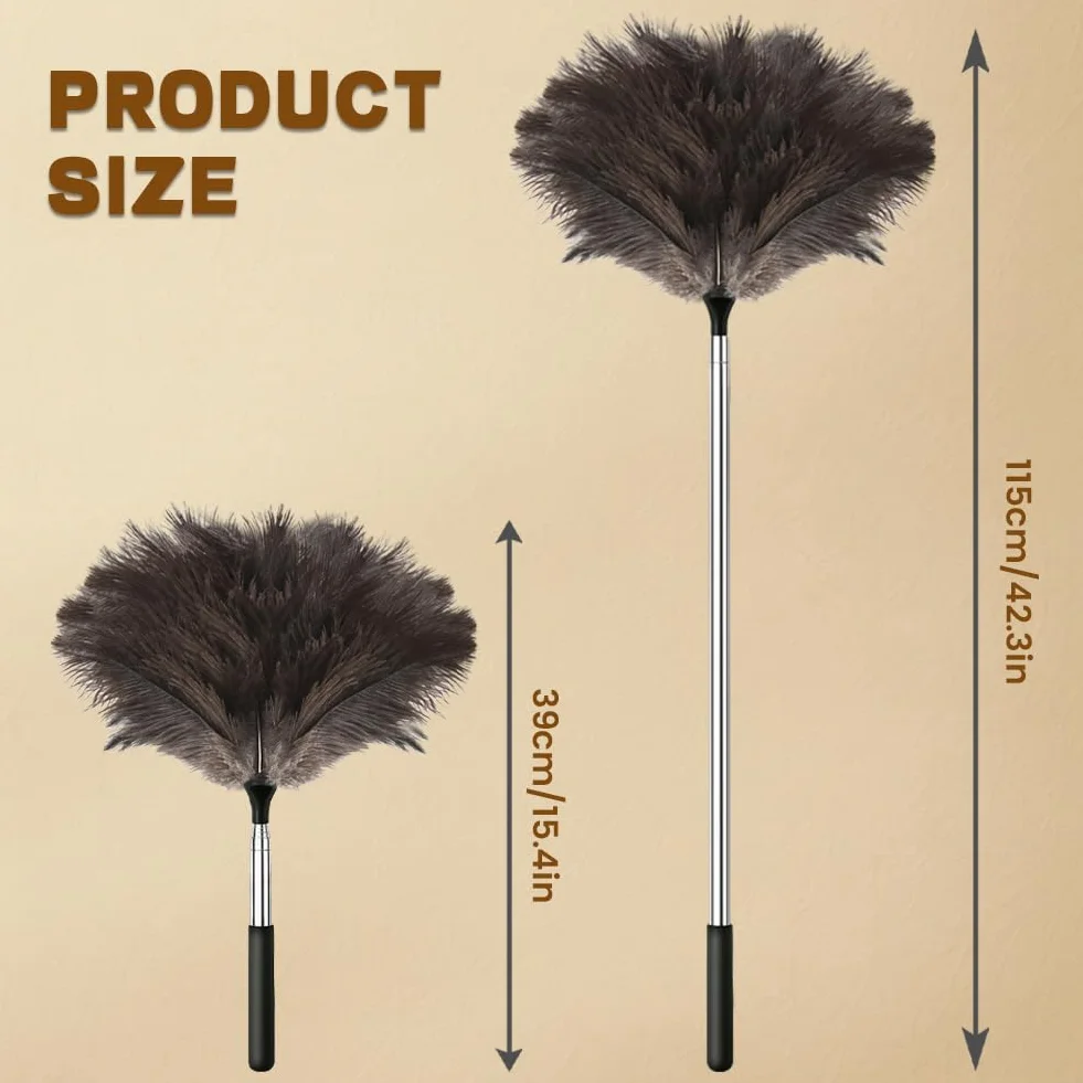 Flintronic Miotełka do Kurzu, Strusie Pióra, Teleskopowa 115 cm