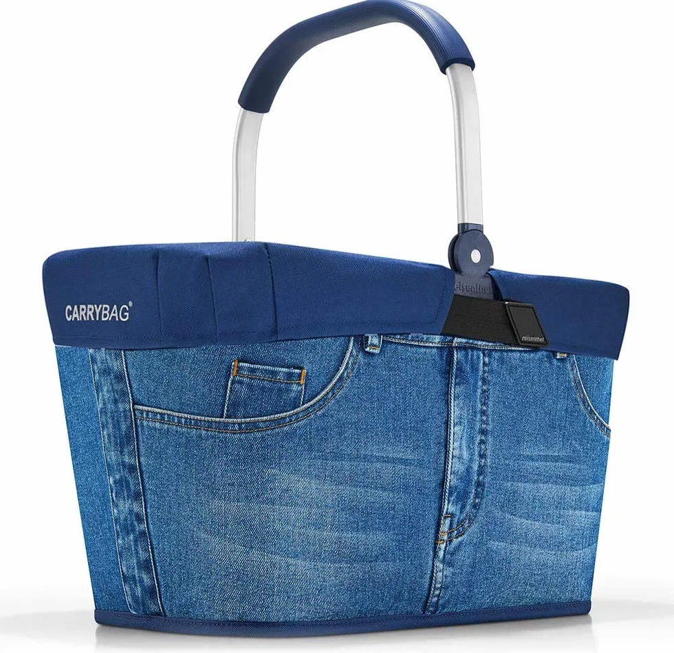 reisenthel Oferta koszyk na zakupy carrybag Plus pasujący pokrowiec, ochrona przed wzrokiem (dżinsy)