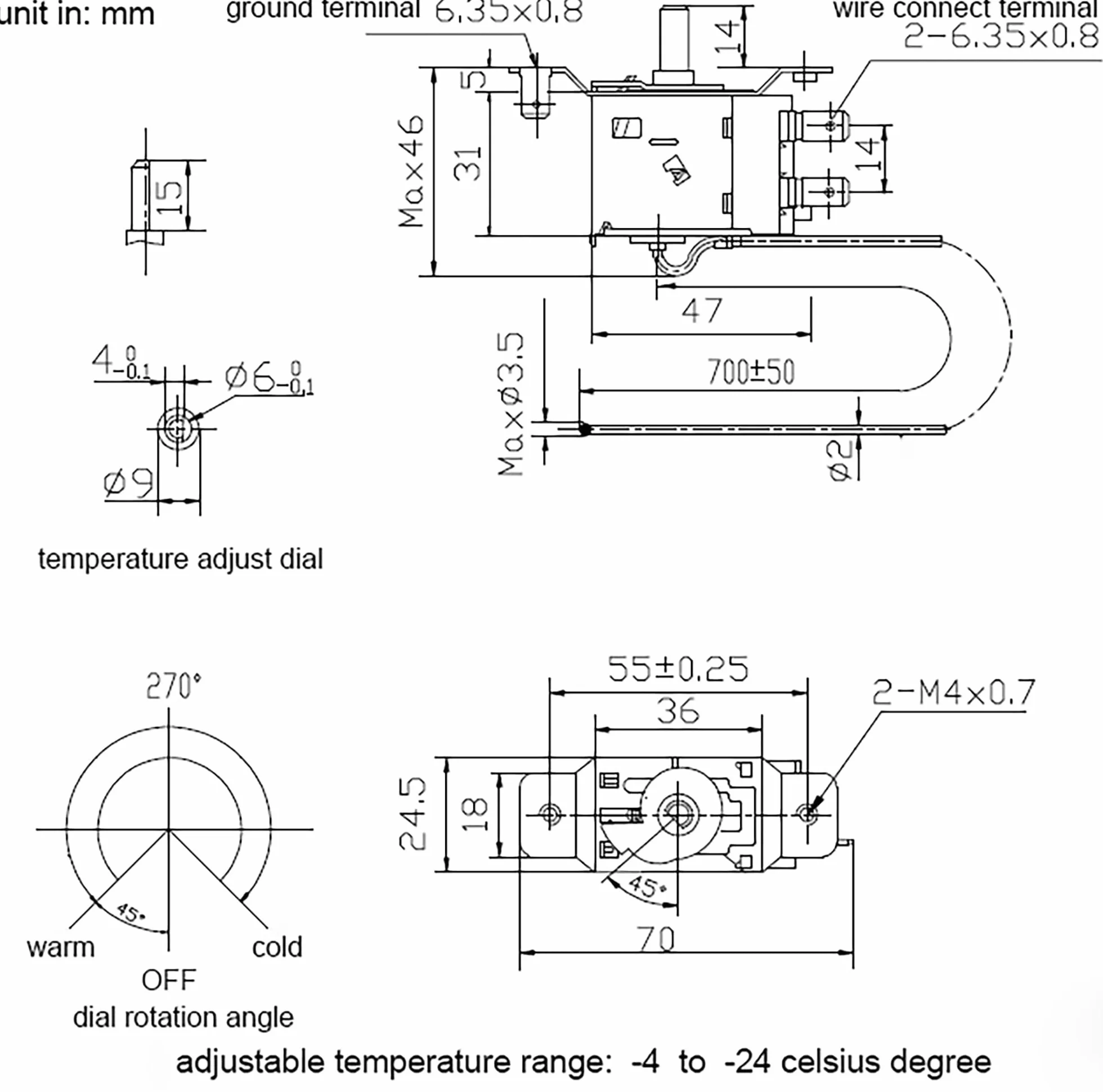 Lodówka zamrażarka termostat lodówka zimna temperatura uniwersalna kontrola WPF-20