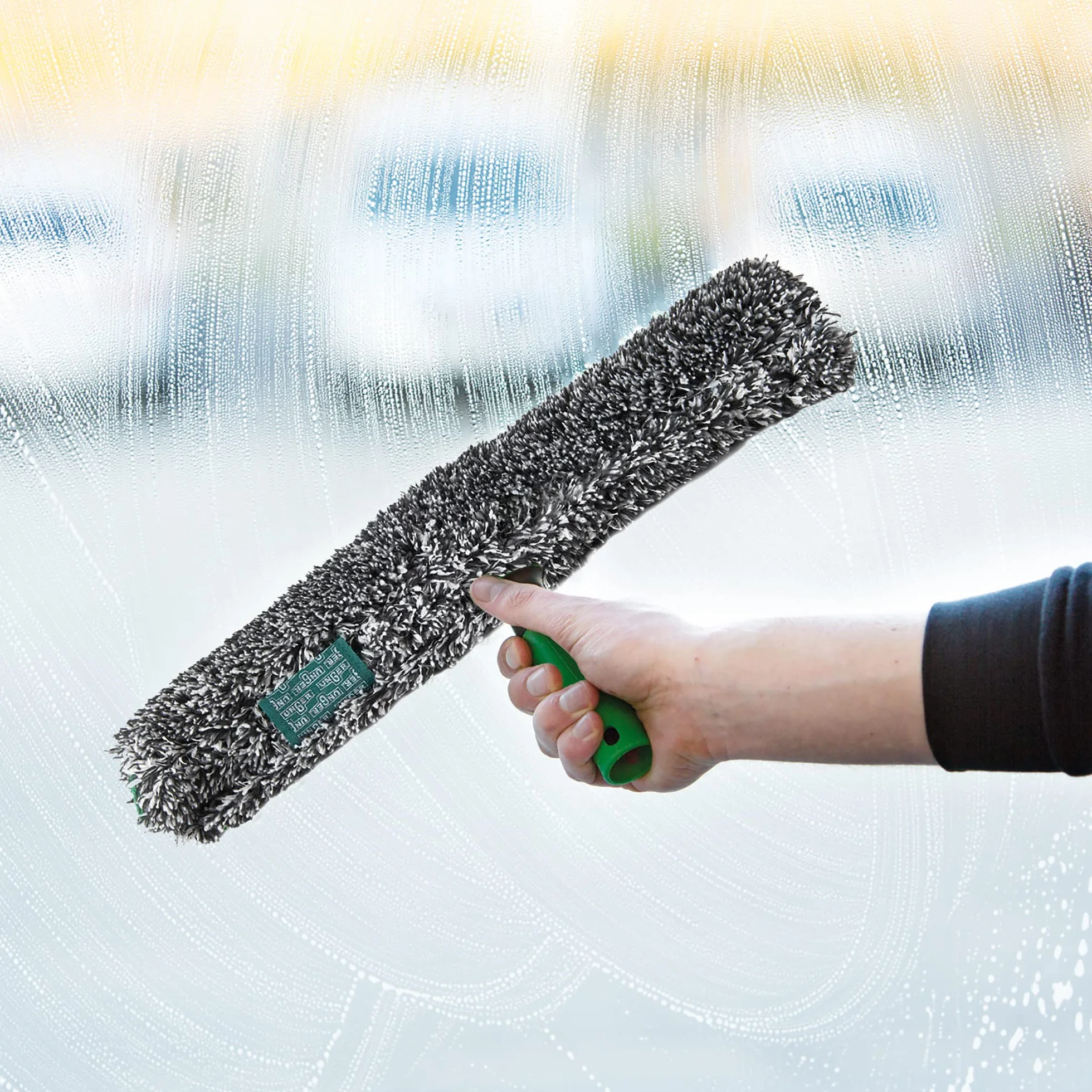 Unger ErgoTec Power myjka (szerokość 45 cm, poszewka z mikrofibry 100% poliester, 2-komponentowy uchwyt, poszewka z zapięciem na rzepy, do okien bez smug) BC450 czarna