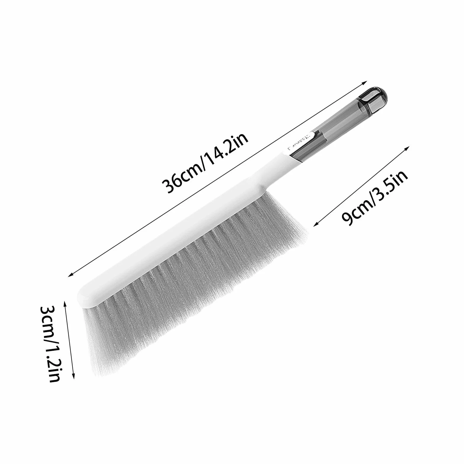 Bed Cleaning Brush, Soft Bristle Hand Broom Household Cleaner, 14.2x1.2x3.5 inches Compact Counter Duster Brush for Sofas, Bed Sheets, Carpets, Clothes and Car Interior
