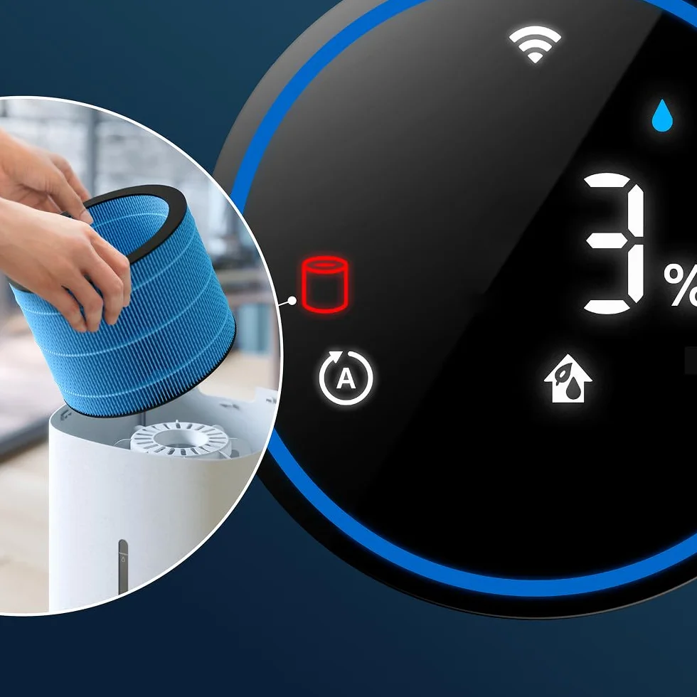 Philips Oryginalny filtr nawilżający NanoCloud do oczyszczacza powietrza z funkcją nawilżania 2w1 serii 3000 AC3737, żywotność do 6 miesięcy (FY3455/00)