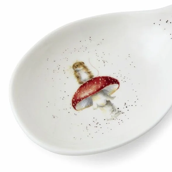 "Royal Worcester Wrendale Designs Ceramic Spoon Rest "He is Funghi" Mouse