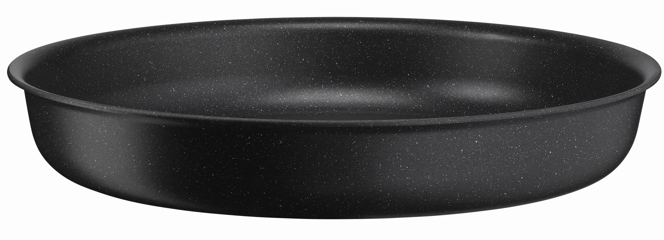 Tefal L39990 Ingenio Black Stone 3-częściowy zestaw patelni, możliwość układania w stos, powłoka nieprzywierająca, nadaje się do kuchenek indukcyjnych, wskaźnik temperatury sygnału termicznego, czarny