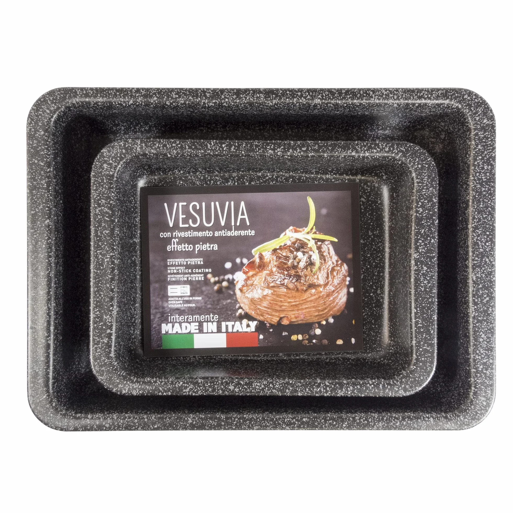 Alluflon Vesuvia zestaw do lasagne 3L aluminium szary