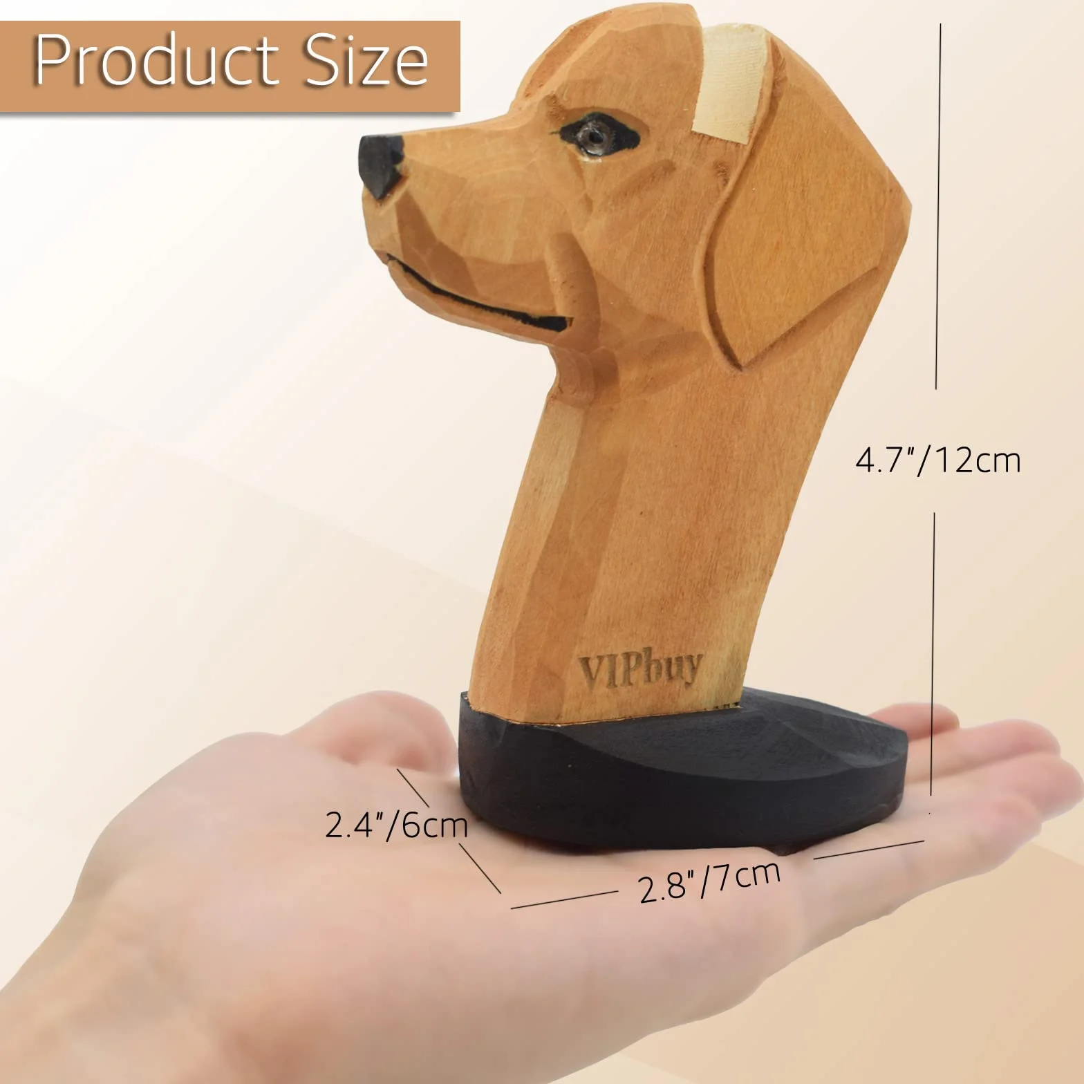 Labrador ręcznie rzeźbiony drewniany stojak na okulary do biura, domu, dekoracji