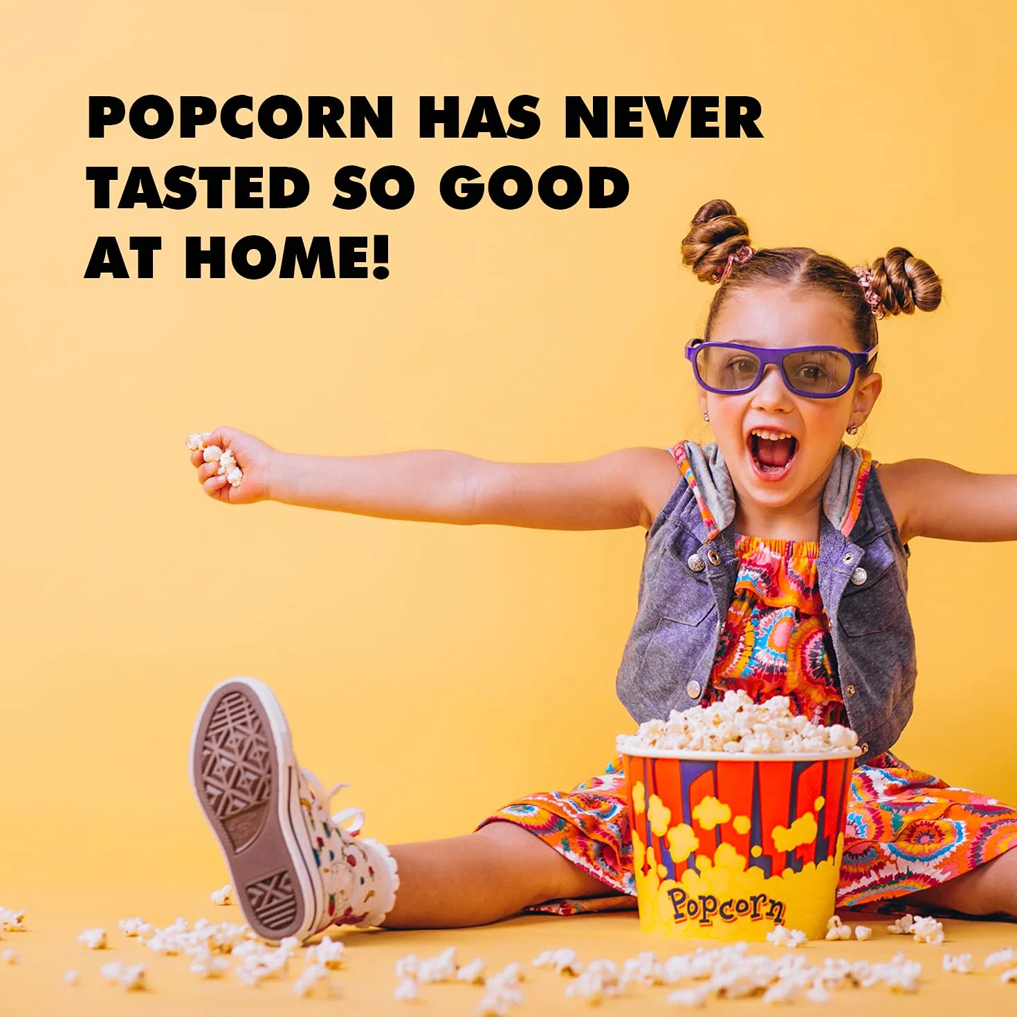 Edihome Elektryczna Maszyna Popcorn 1200 W Niebieska