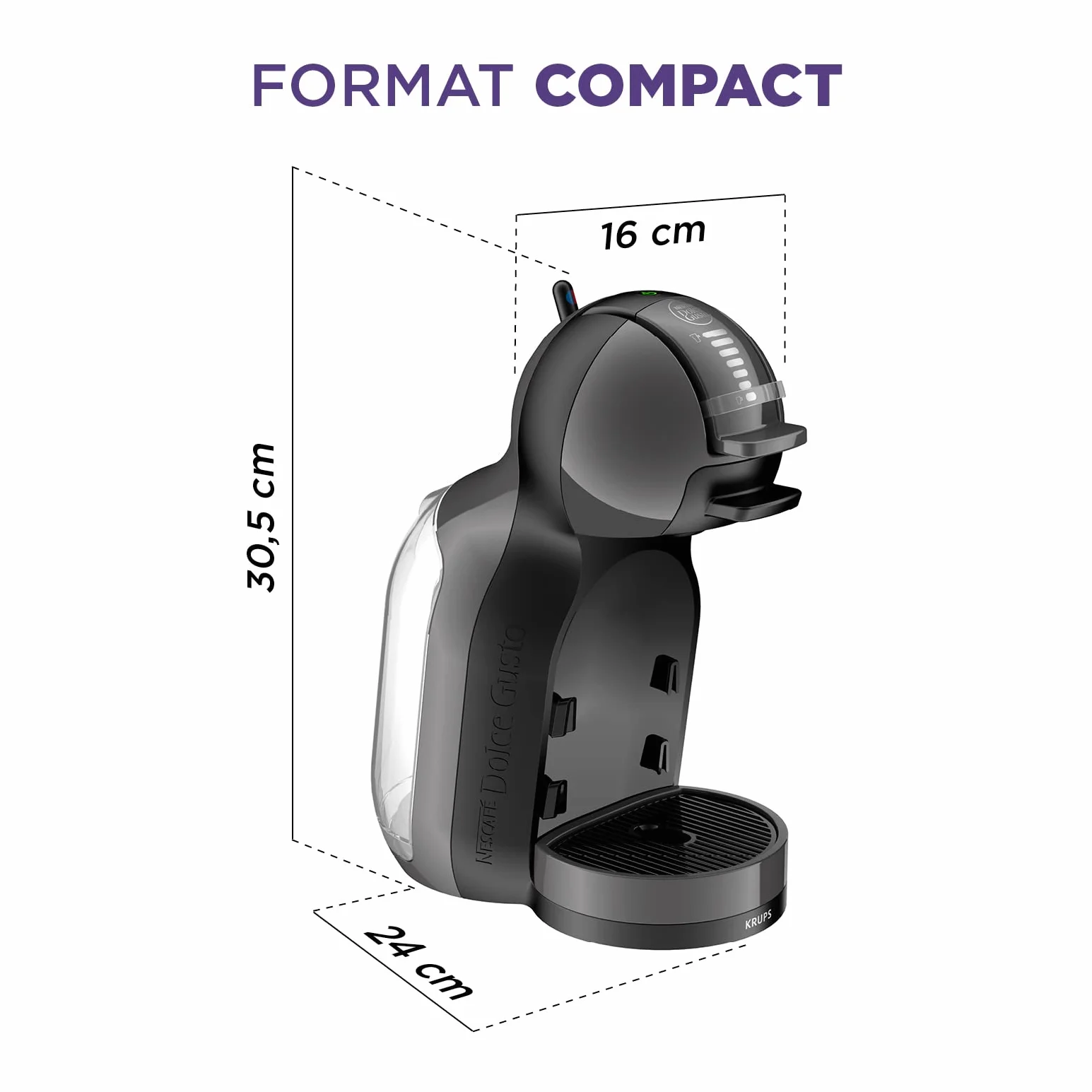 NESCAFÉ DOLCE GUSTO MINI ME by KRUPS automatyczny ekspres do kawy na kapsułki czarny/antracyt