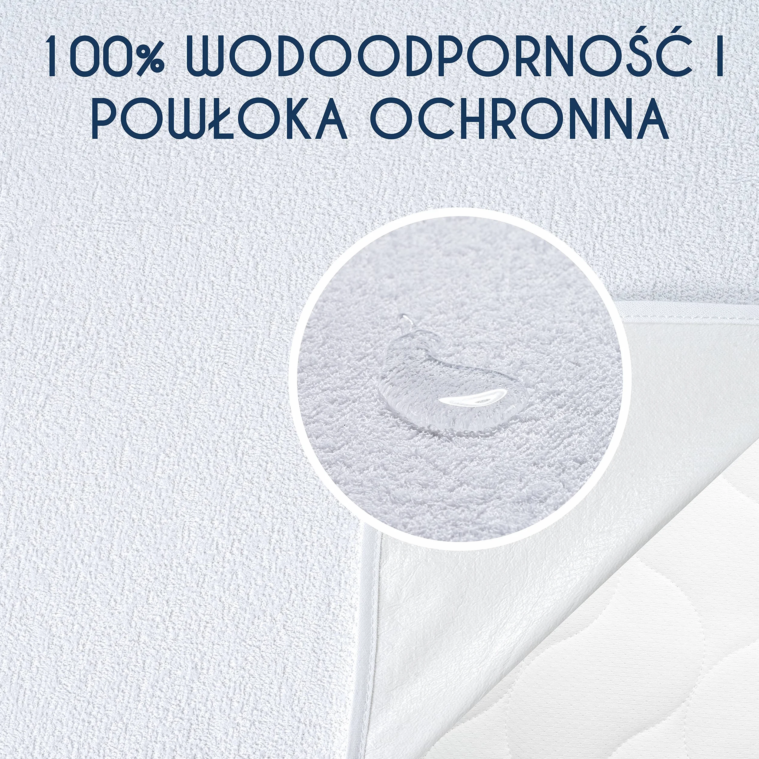 Dreamzie Wodoodporna osłona na materac z 4 elastycznymi kątami - Dla Materaca 100 x 200 cm - Wyprodukowano w UE - certyfikat OEKO-TEX®