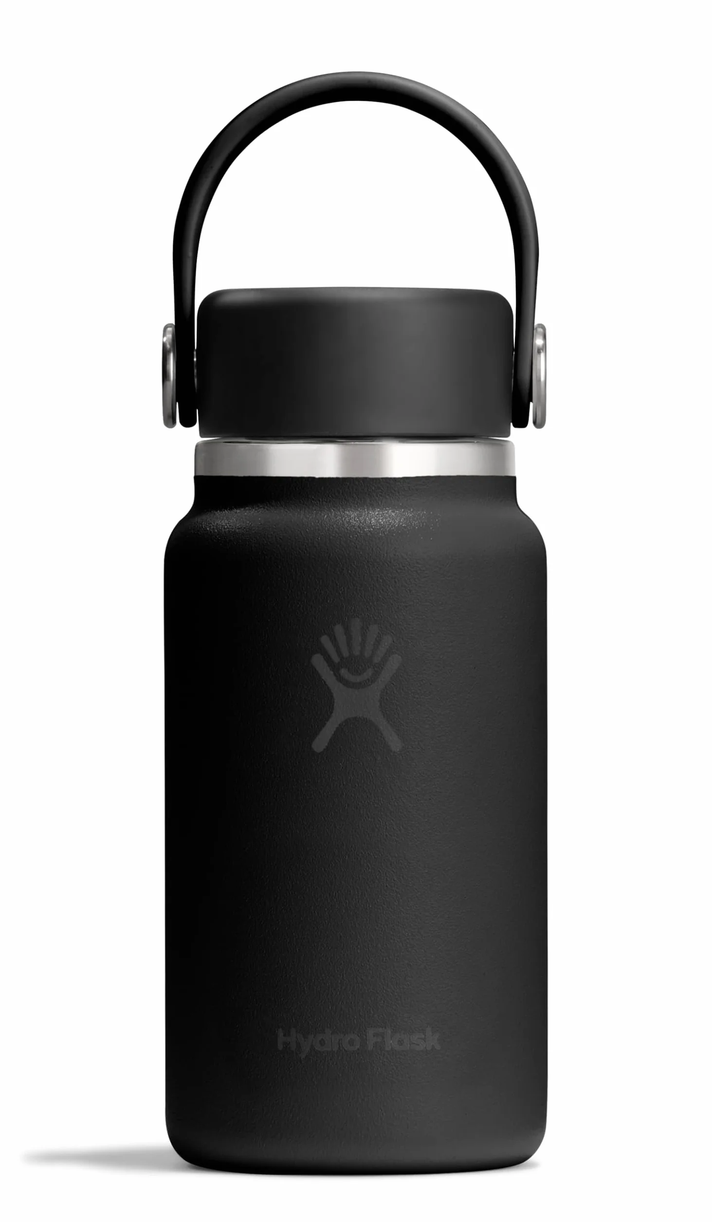 Hydro Flask Micro Hydro 200 ml – szczelna izolowana mini butelka z paskiem na klips – czarna