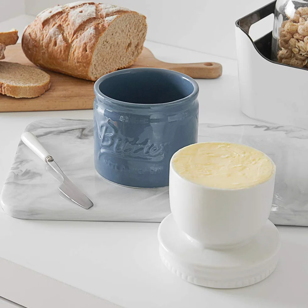 DOWAN ceramiczna maselniczka z chłodzeniem wodnym, niebieski Haze