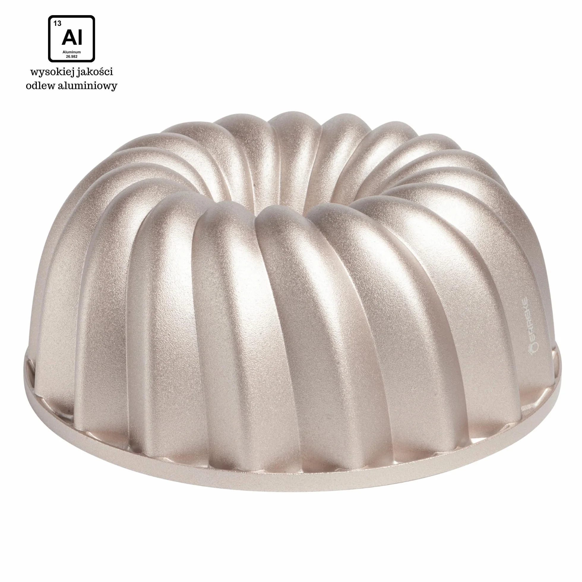 Erreke Forma na Ciasto, Równomierne Pieczenie, Podwójna Nieprzywierająca Powłoka, Bardzo Trwałe Odlewane Aluminium, Tortownica do Ciasta, Średnica 24 cm, Pojemność 2.5 litra, Klasyczny