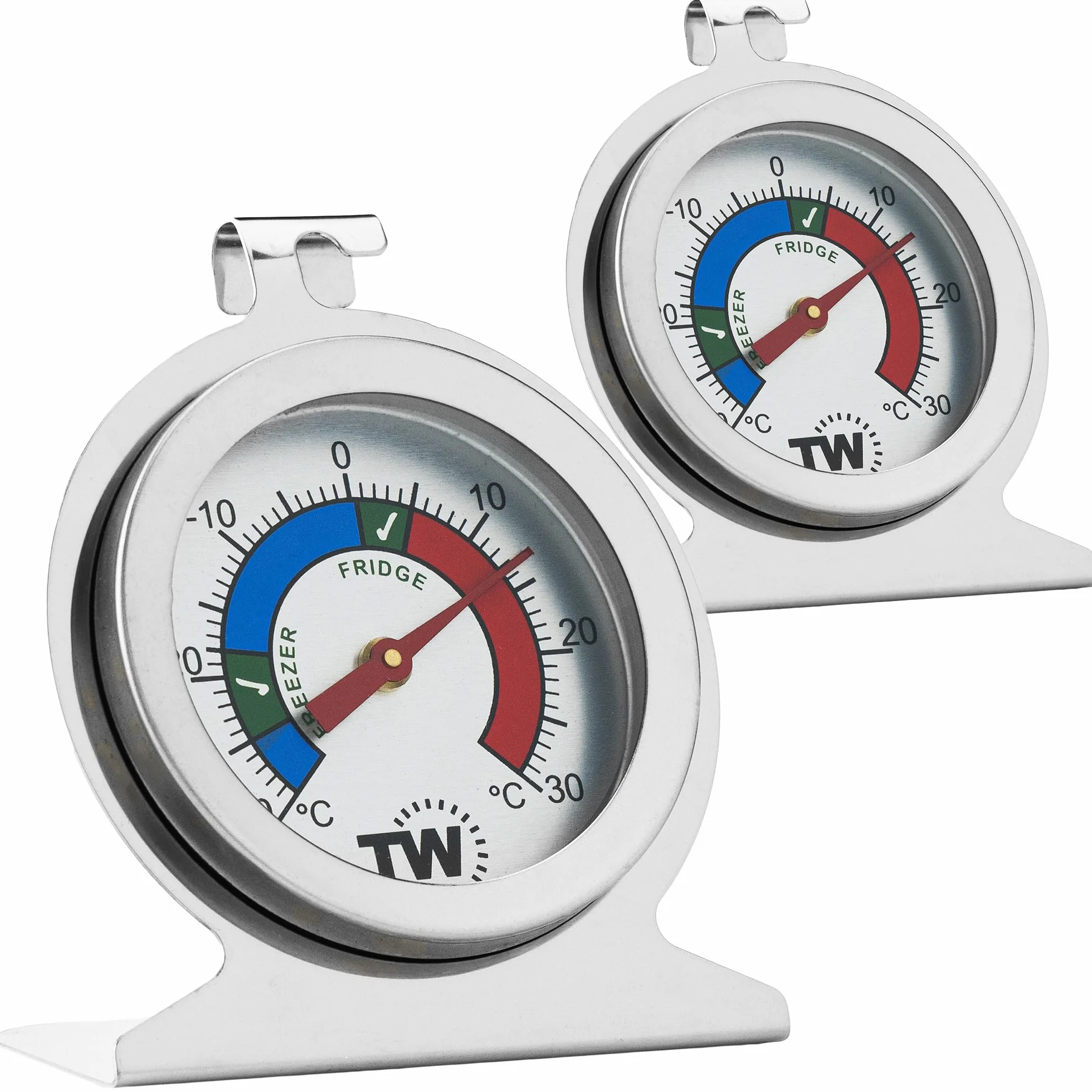 Termometr do lodówki, zamrażarki, dwupak do monitorowania temperatury lodówki, zamrażarka i lodówka, zestaw termometrów temperaturowych