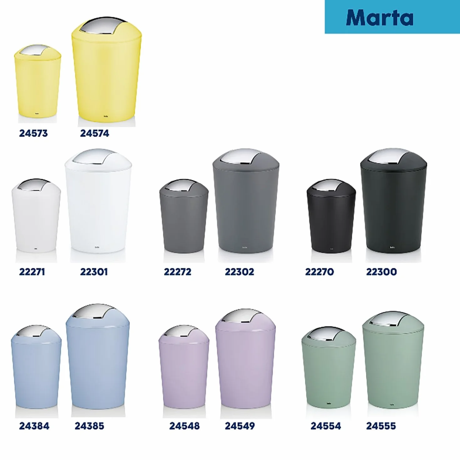 kela Kosz na śmieci z uchylną pokrywą, fioletowy, 5 l, z uchylną pokrywą, tworzywo sztuczne, MARTA, kosz na śmieci do łazienki, pastelowy fioletowy matowy