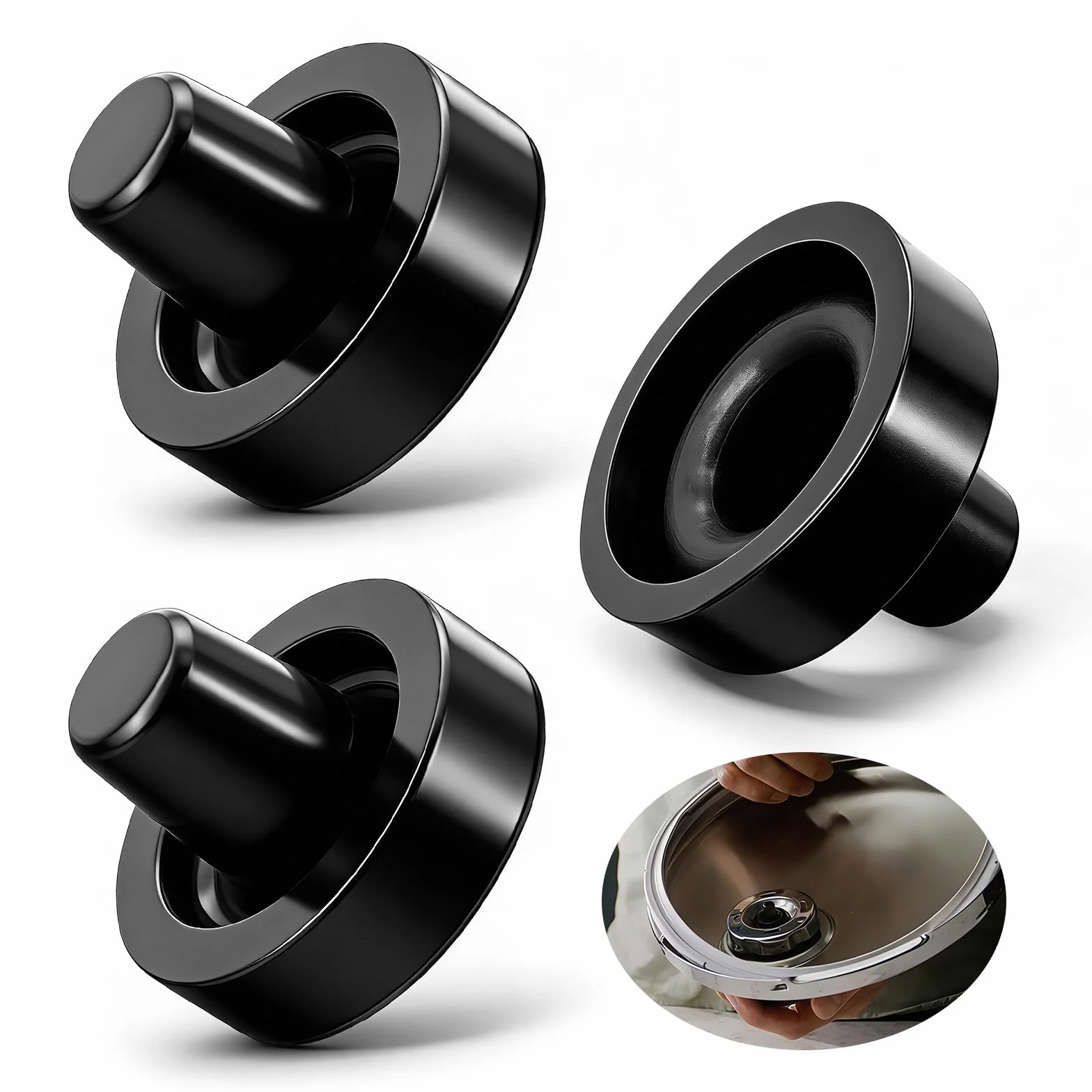 Szybkowar, części zamienne do Fissler Vitavit Premium – Pressure Cooker, membrana silikonowa do szybkowaru Fissler do garnków Vitavit Comfort, membrana zaworowa, silikonowe zawory ciśnieniowe, 3