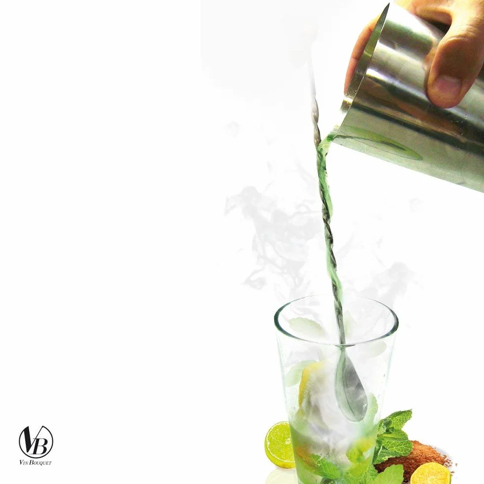 Vin Bouquet FIK 004 skręcona łyżka koktajlowa ze stali nierdzewnej 30 cm łyżeczka do gin tonic bartender