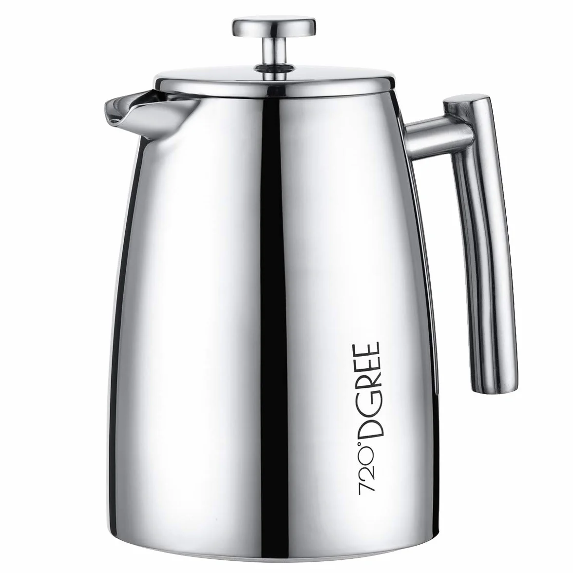 720°DGREE French Press "Sunrise" - izolowana kawiarnia z podwójnymi ściankami, premium ze stałym filtrem, na 4-8 filiżanek świeżo parzonej