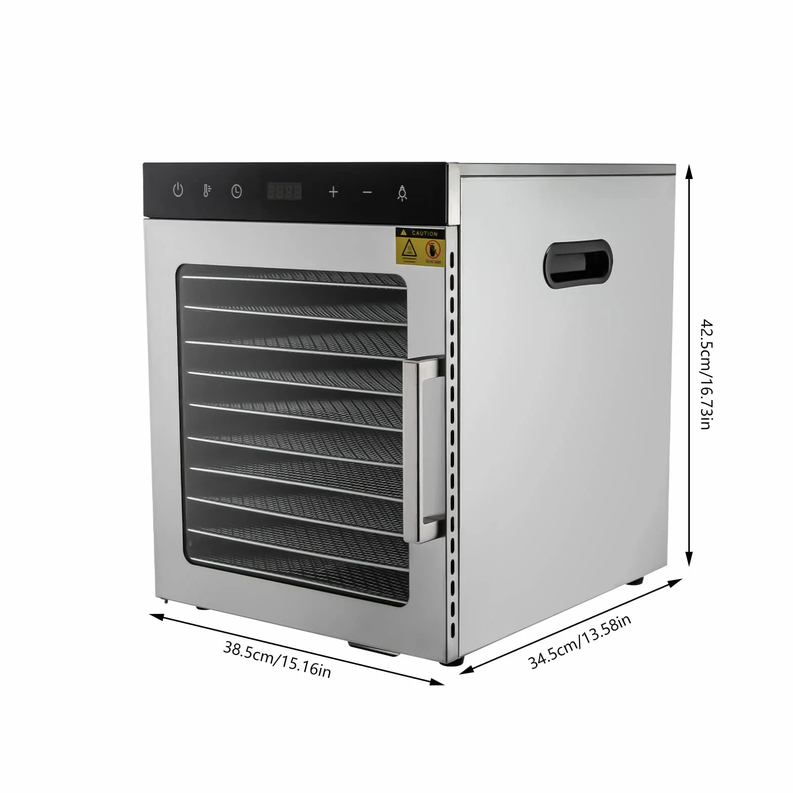 Suszarka do włosów 10-półkowa, stal nierdzewna, 800W, 220V, 30-90°C