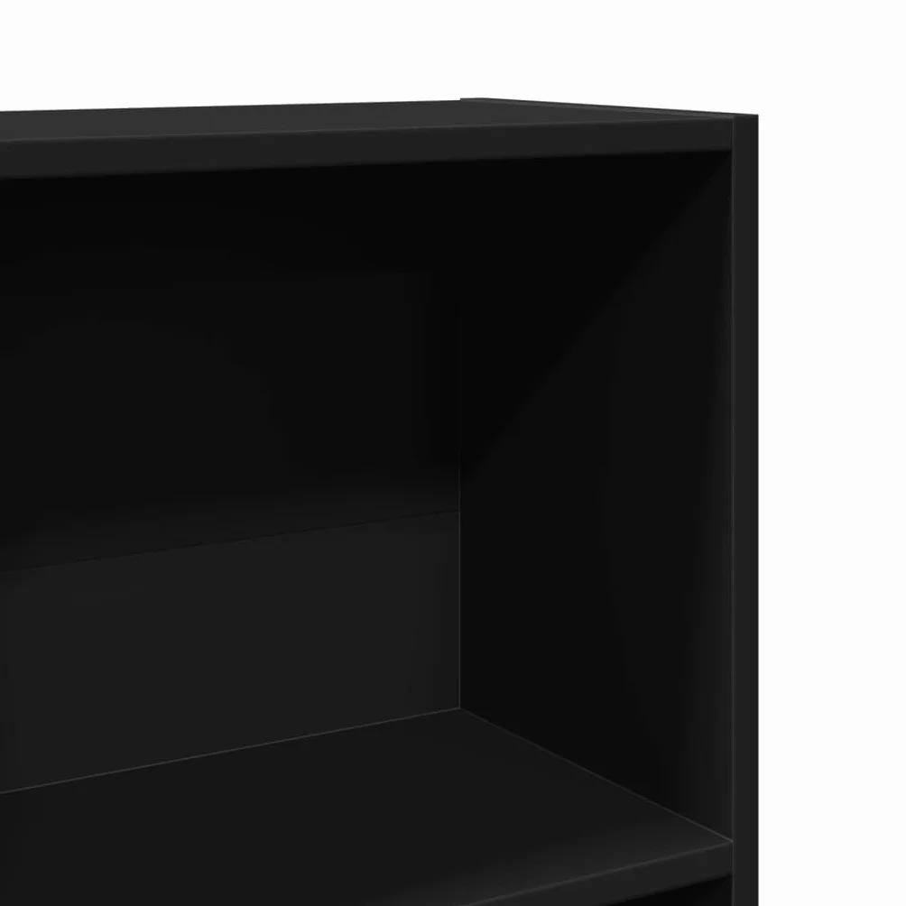 vidaXL Regał, czarny, 40x24x176 cm, materiał drewnopochodny