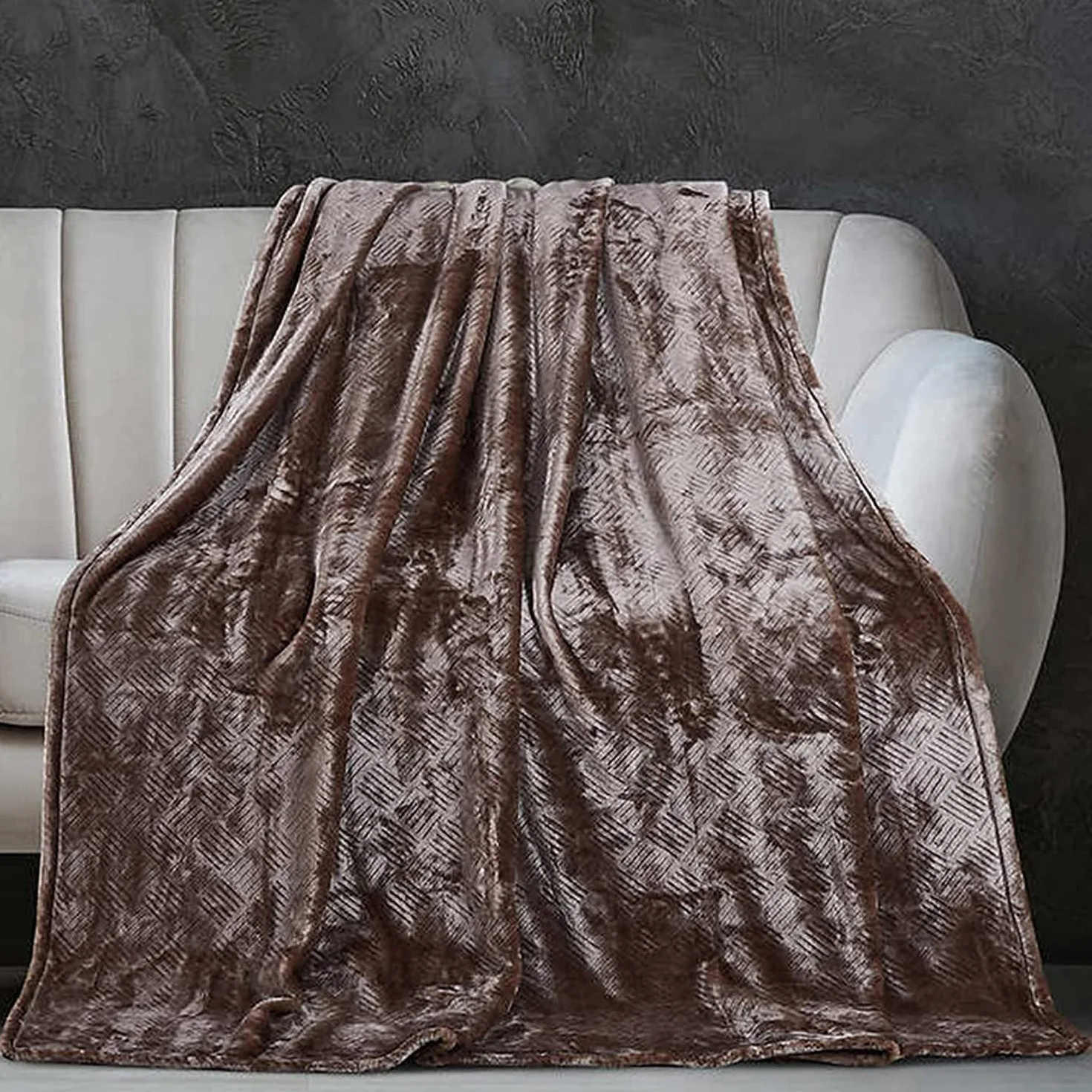 Przytulny koc, super gruby, ciepły, puszysty koc 150 x 200 cm, miękki i ciepły, flanelowy koc polarowy, antystatyczny, odporny na zmarszczki, odporny na odbarwienia