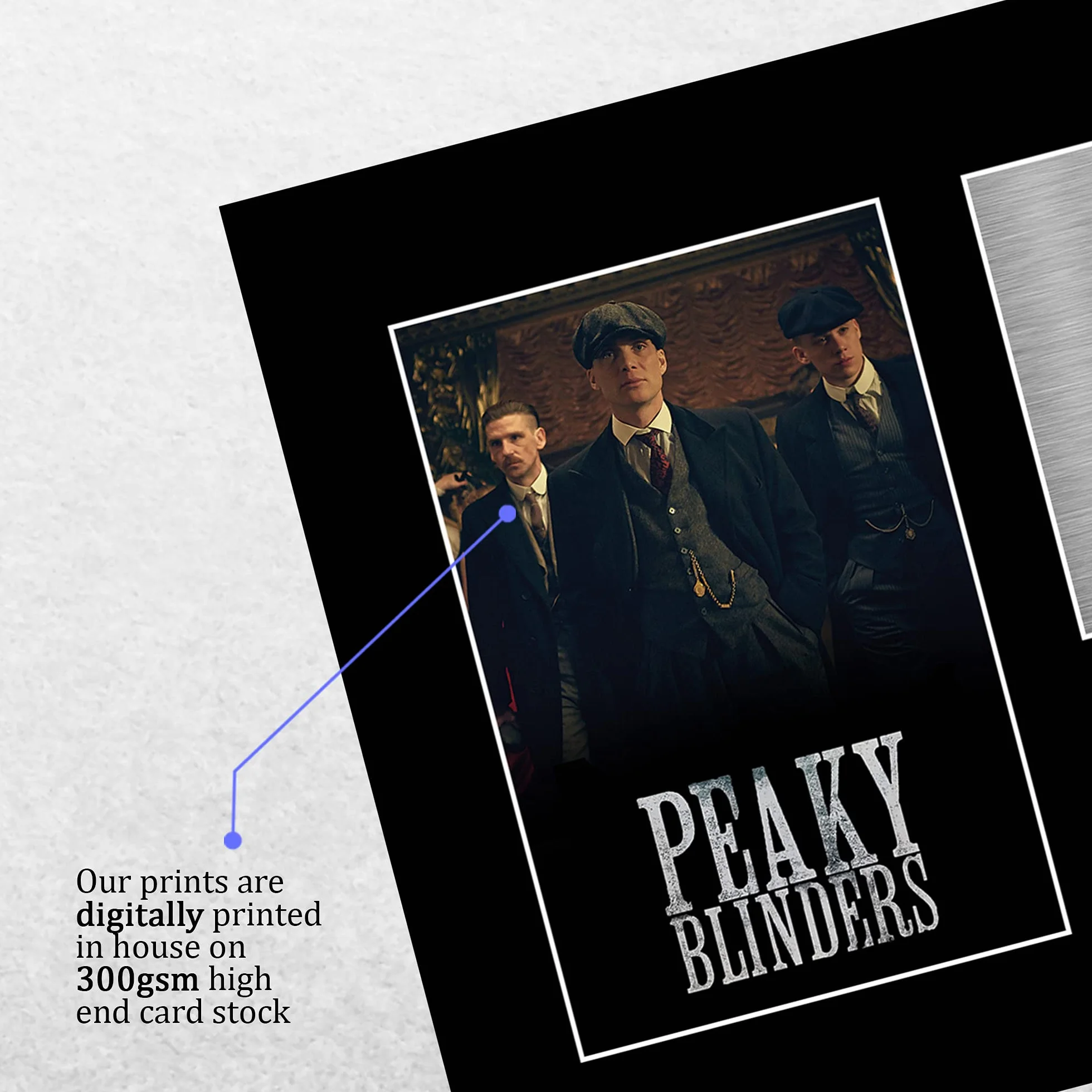 HWC Trading A4 Cillian Murphy Paul Anderson & Joe Cole Peaky Blinders Tommy, Arthur, John Shelby Prezenty Drukowane Podpisane Zdjęcie Z Autografem Dla Fanów Seriali Telewizyjnych
