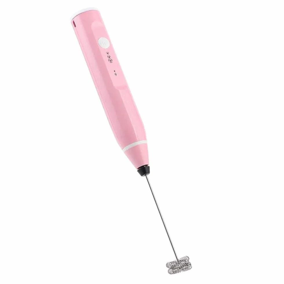 ISTOVO Mini Elektryczny Ręczny Spieniacz do Mleka z Elektrycznym Ekspresem USB Mikser do Ubijania do Spieniacza Mleka Cappuccino Biały