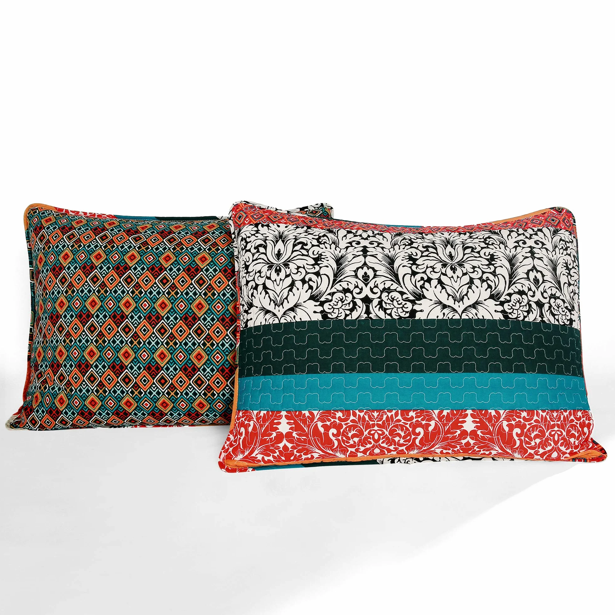 Lush Decor Zestaw pościeli boho bawełna turkus mandarynka 3-częściowy