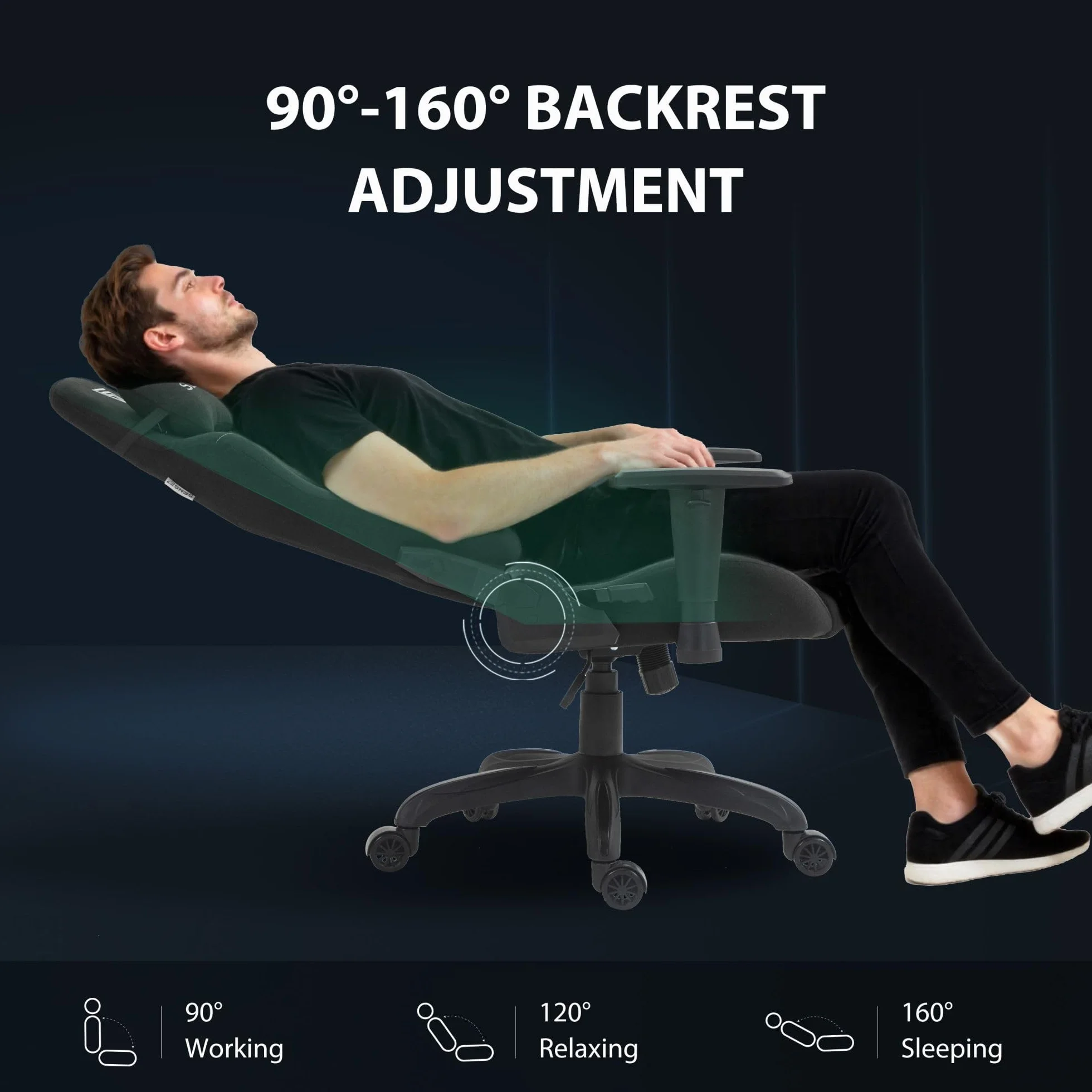 SENSE7 Spellcaster FUKU Fotel Gamingowy - Alcantara Premium - Ergonomiczny Komfort, Regulacja 160°, Regulowane Podłokietniki, Oddychająca Pianka HR - Idealny do Biura lub Gamingu, Elegancki Design