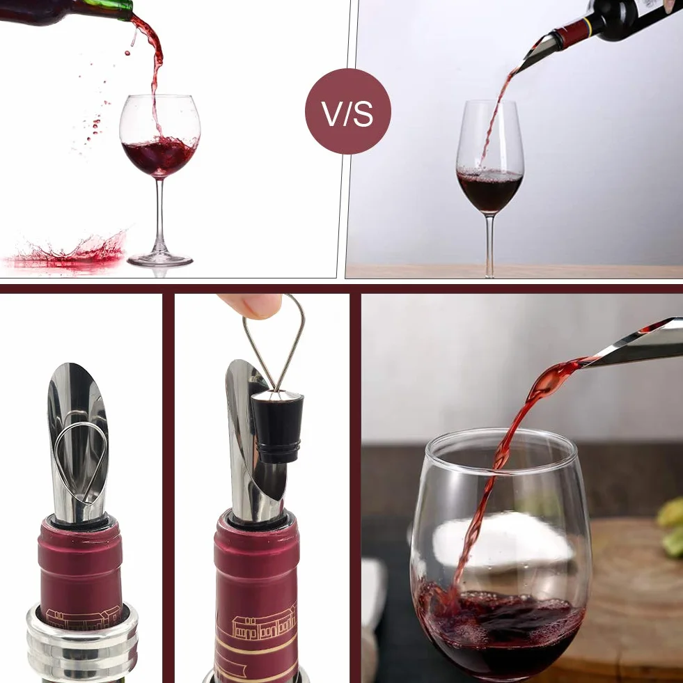 SumDirect Zestaw do otwierania wino, korkociąg królika z ramieniem dźwigni, zestawy akcesoriów, otwieracz do butelek, nożyki do folii, napowietrzacz, korki do wino, termometry