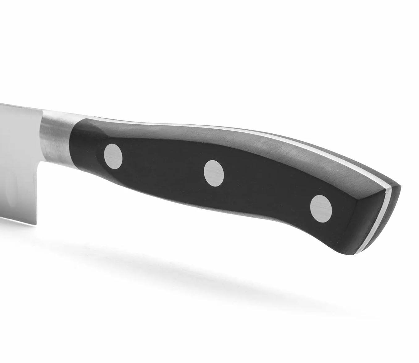 Arcos Riviera-santoku nóż kute nitrm stal nierdzewna 140 mm (5,11 cala) - uchwyt polioksymetylen (POM) czarny kolor, 18/8