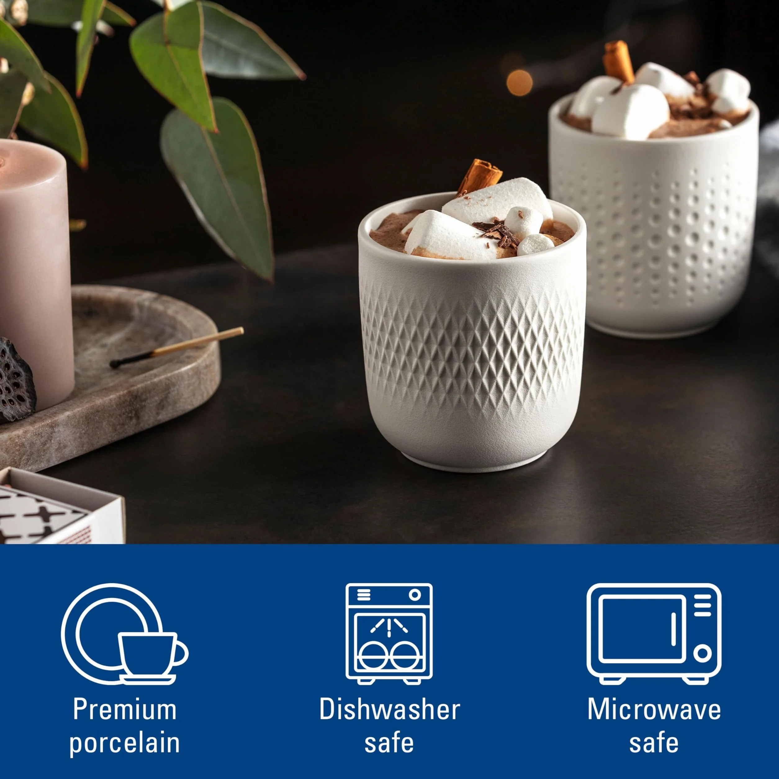 Villeroy & Boch – Manufacture Collier blanc zestaw kubków 2-cz., porcelana Premium