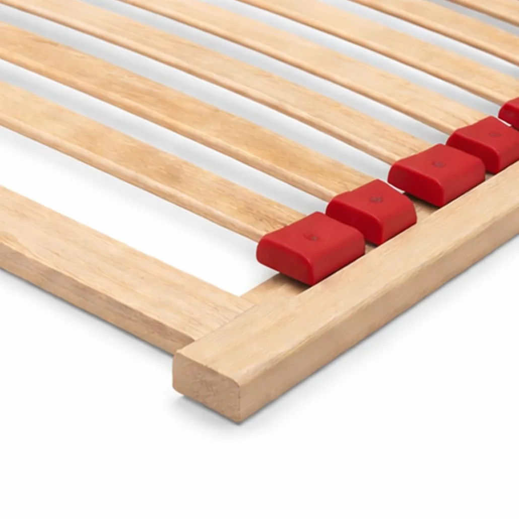 Stelaż do łóżka 160x200 drewniany SURFACE STANDARD marki PAN MATERAC z regulacją twardości w strefie lędźwiowej, wykonany z listew brzozowych, do samodzielnego montażu