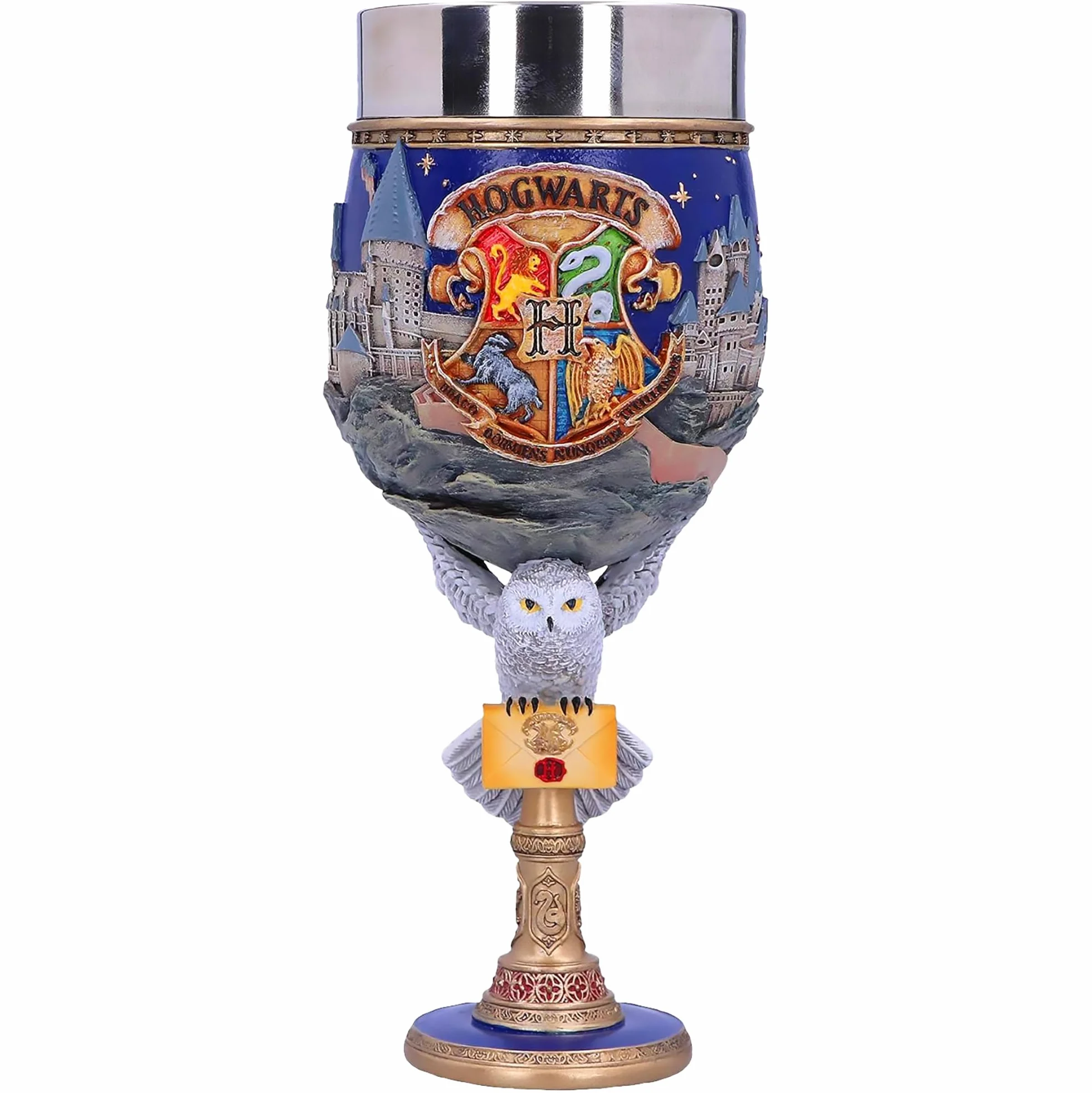 Nemesis Now Harry Potter kolekcjonerski kielich, żywica poliestrowa, niebieski, 19,5 cm