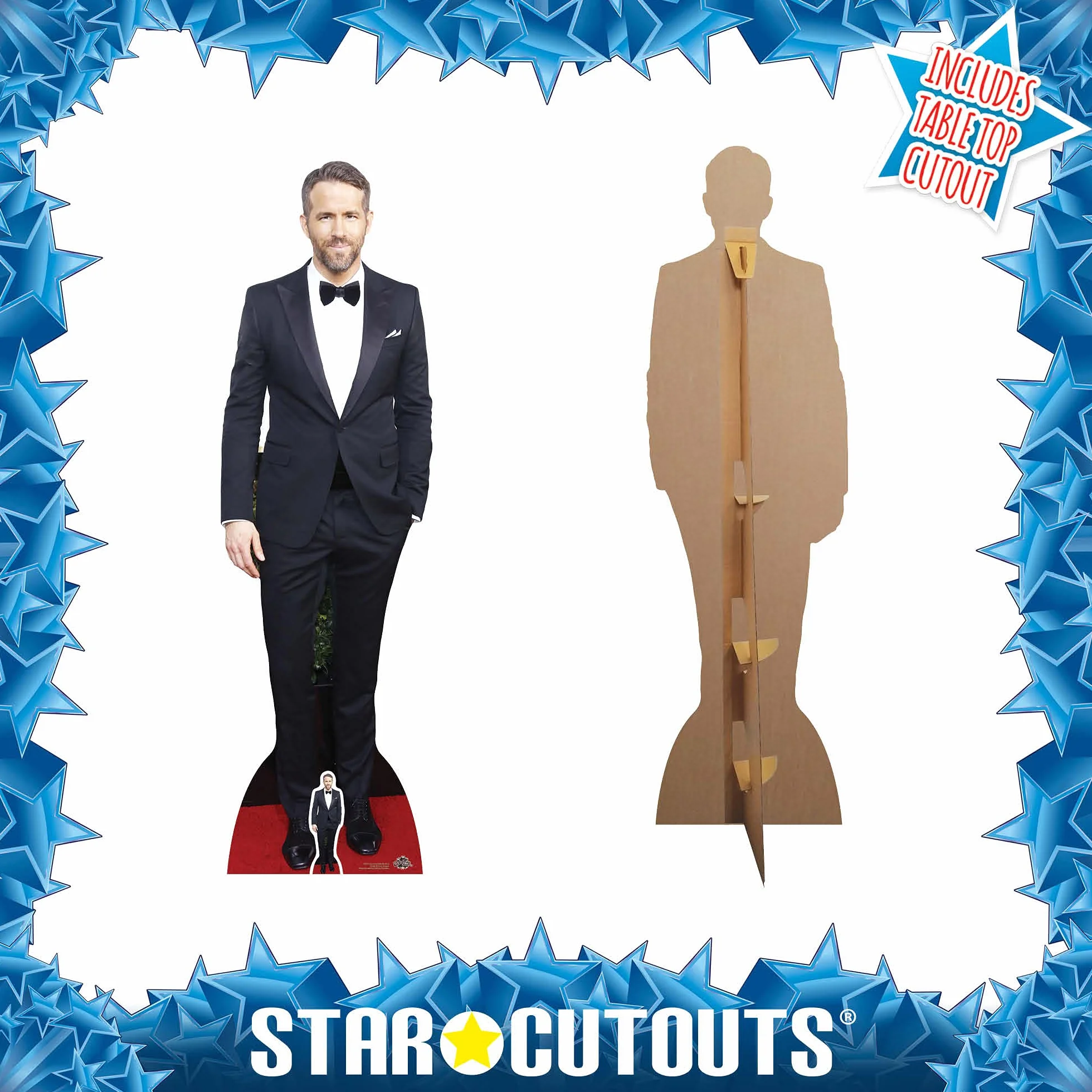 Star Cutouts Ltd CS675 Celebrity Standee Ryan Reynolds wycięty, wielokolorowy, 188 x 55 x 188 cm