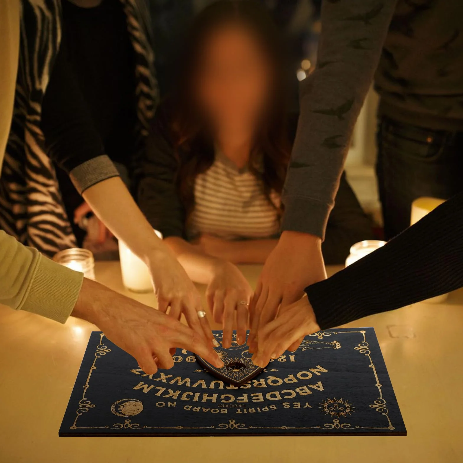 Drewniana czarna tablica Ouija 30 x 18 cm klasyczne tablice dyskusyjne z planszetką, metafizyczna tablica duchowa wiccan prezenty