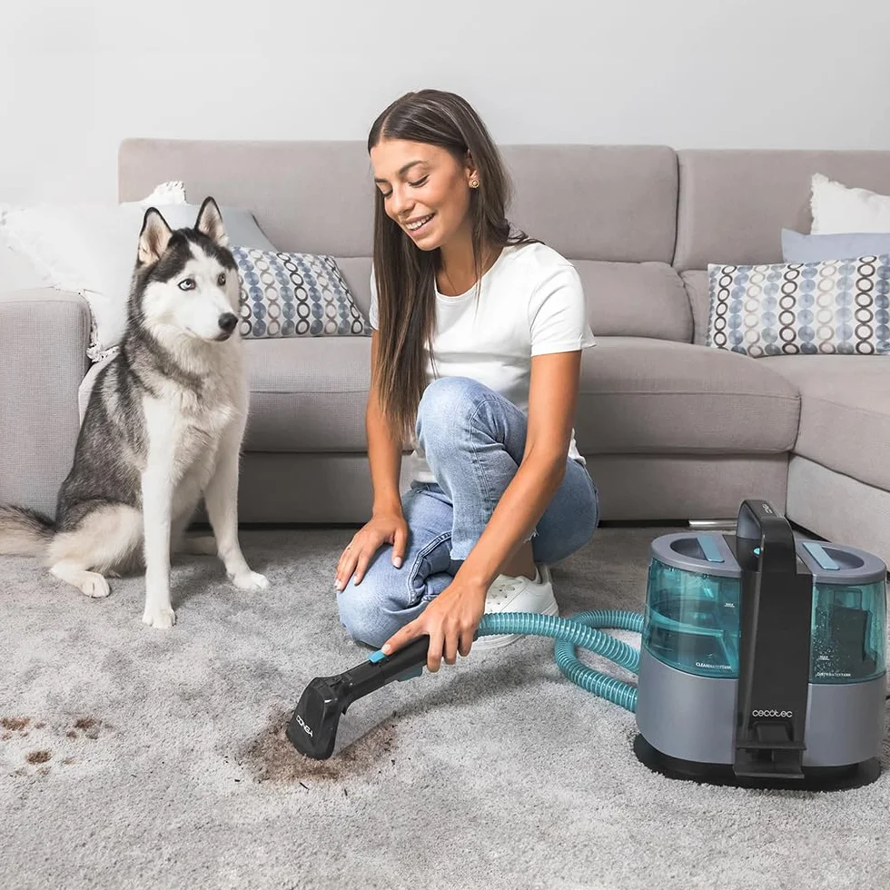 Cecotec Odkurzacz do tapicerki - dywany z kablem Conga 4000 Carpet & Spot Clean XL Advance. 600 W, 14 Kpa, 3 w 1: spryskiwanie, czyszczenie i odkurzanie, 2 zbiorniki na wodę, akcesoria do okien