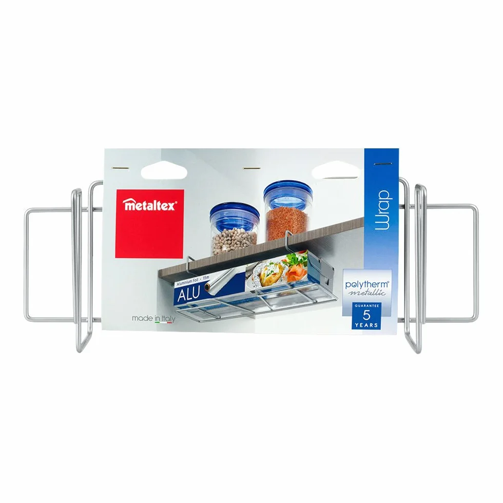 Metaltex Wrap 364933095 uchwyt foliowy, 33 x 12 x 9 cm, srebrny