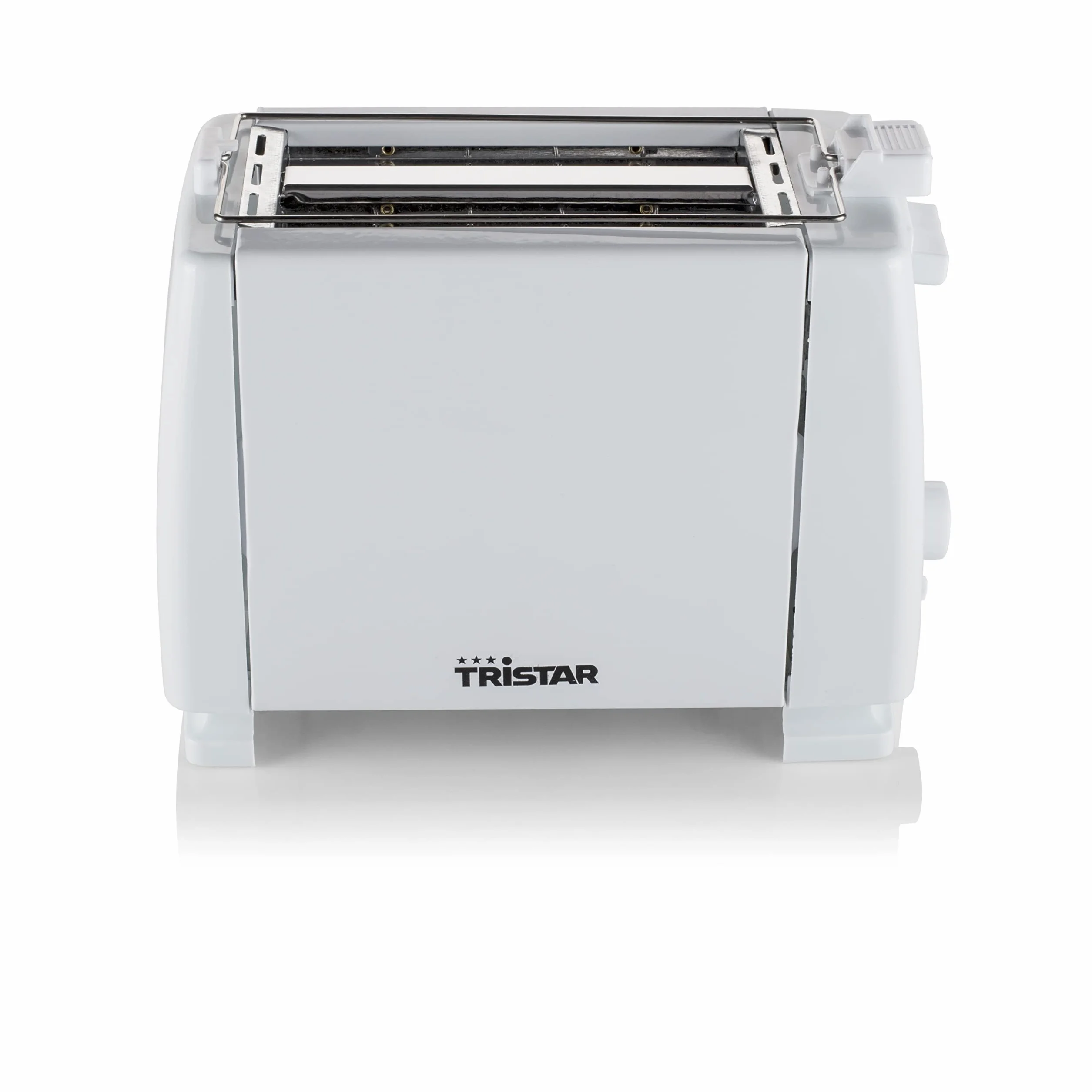 Tristar BR-1009 toster, 650 W, na 2 kromki tostów, 2 krótkie szczeliny, 6 poziomów opiekania i funkcja podgrzewania bułek – biały