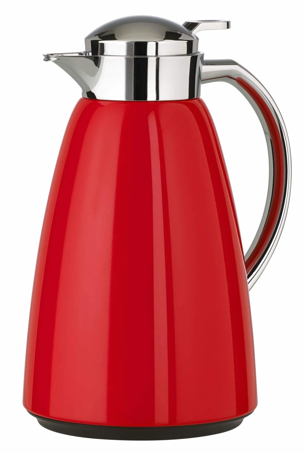 Emsa Campo dzbanek termiczny 516525 | pojemność 1 l | zamknięcie Quick Tip | 100% szczelności | 12 h ciepły, zimno przez 24 h | stal nierdzewna premium | łatwe czyszczenie | czerwony błyszczący | 1