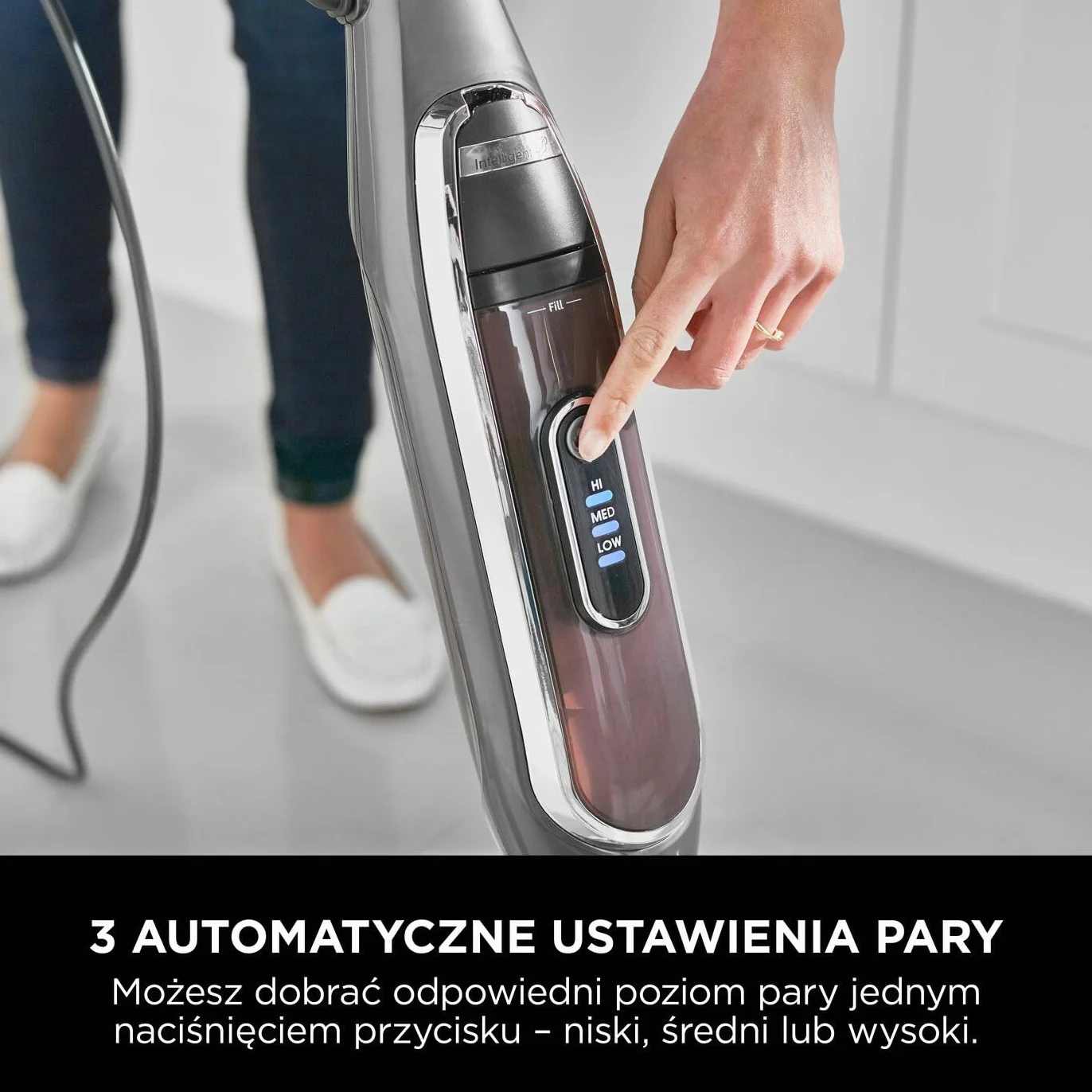 Shark Automatic Klik n' Flip Mop parowy do twardych podłóg z kontrolą pary, funkcją Steam Blaster, 2 nakładki czyszczące które można prać, pojemnik na wodę 350ml, kabel 6 m, szaro/bordowy S6003EU