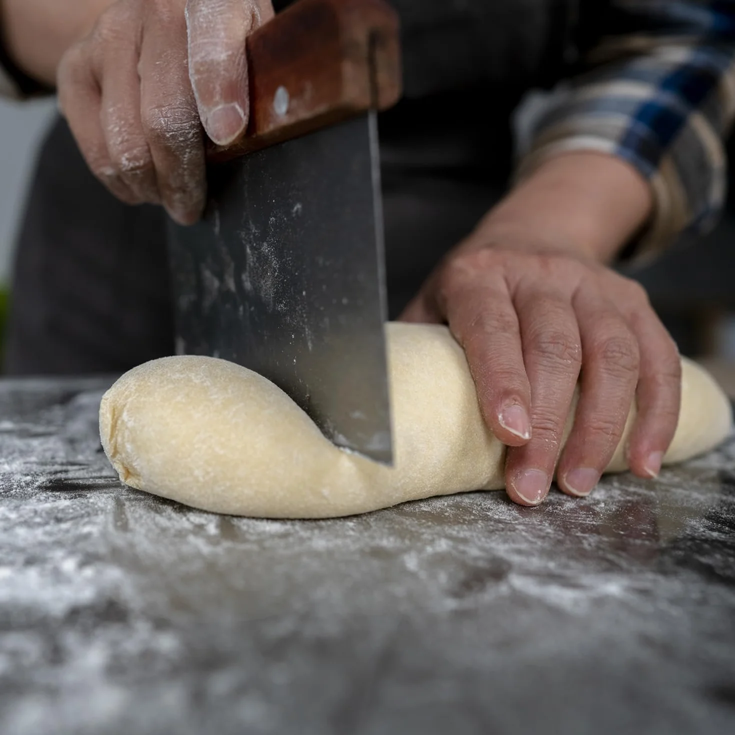 Skrobaki do ciasta ze stali nierdzewnej 15 cm z drewnianym uchwytem akcesoria do pieczenia