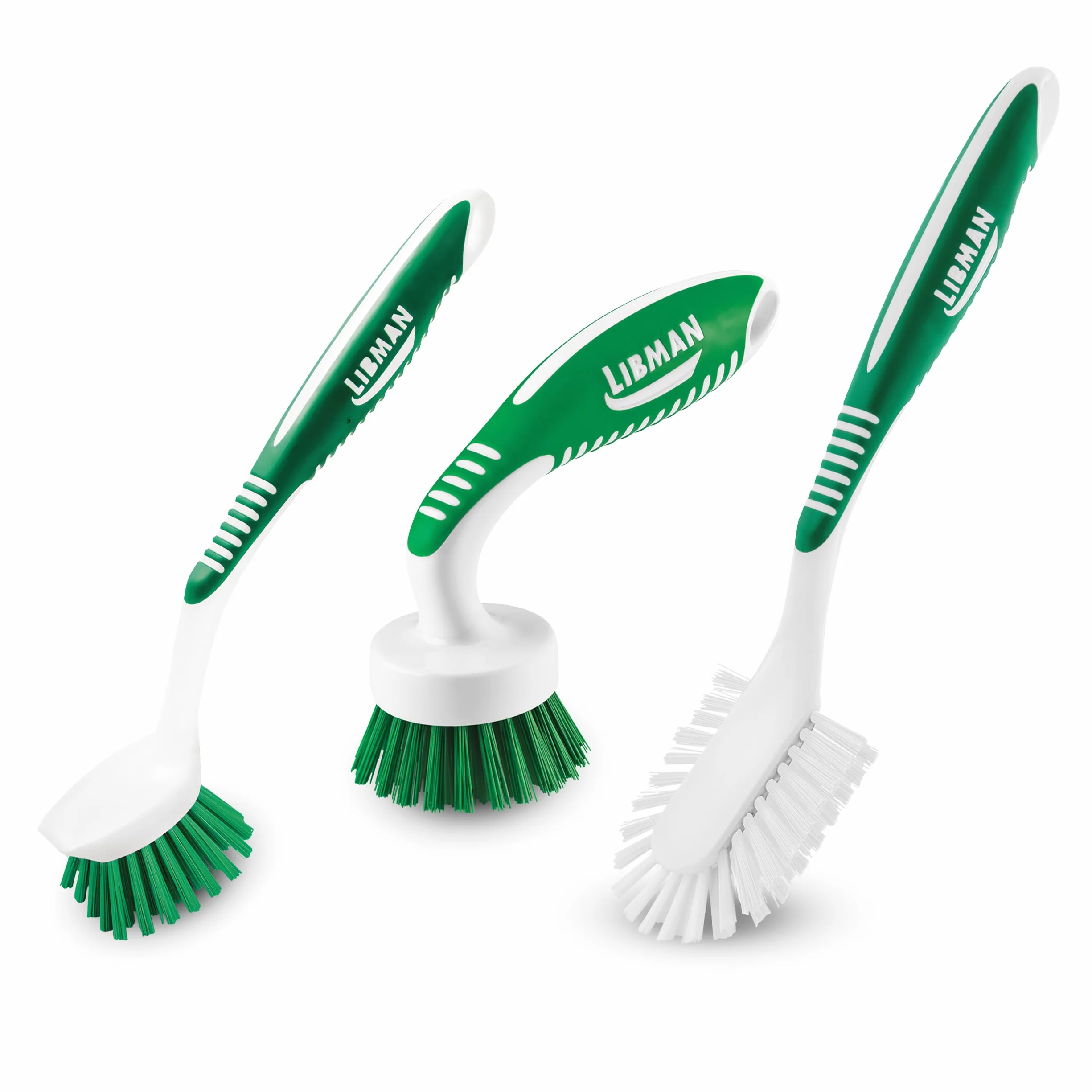 Libman Szczotka kuchenna, plastikowe włókna PET z recyklingu, zielona i biała