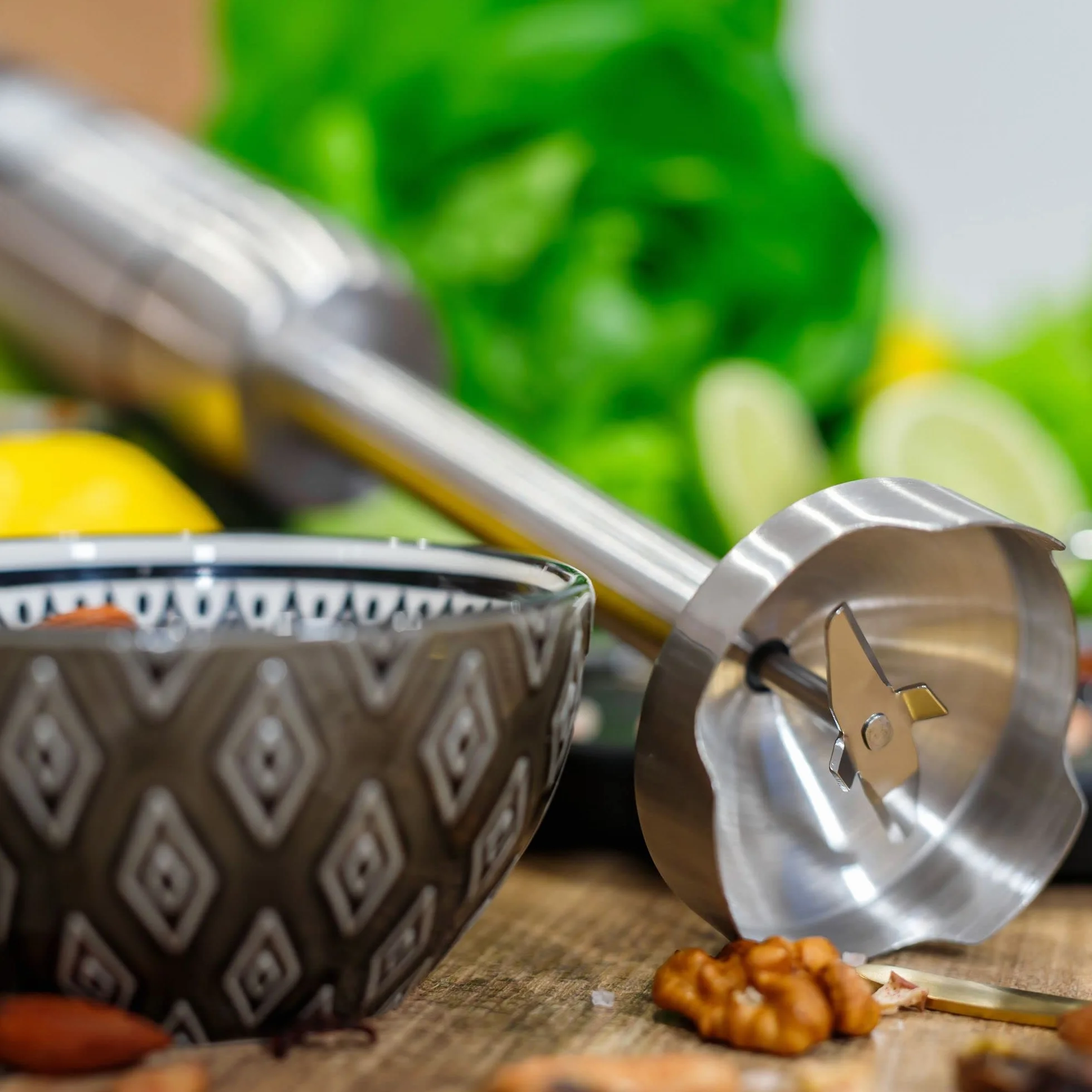 Lehmann Chowmei Blender ręczny zestaw 1200 W, Blender immersyjny z funkcją turbo i regulacją prędkości, elektryczny wielofunkcyjny blender ręczny, w zestawie 6-częściowy zestaw akcesoriów