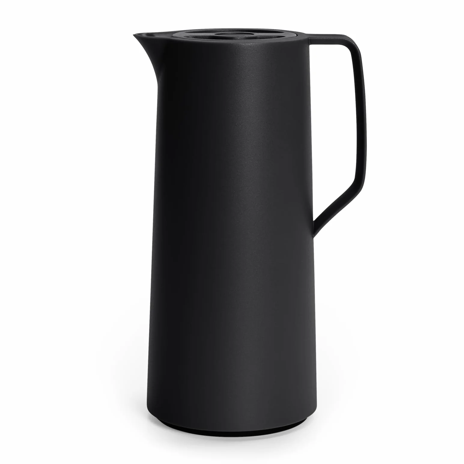 Emsa N41707 Motiva termos, 1 l, tworzywo sztuczne, zamknięcie Quick-Press, 12 h gorąco, zimno przez 24 h, wyprodukowano w Niemczech, skandynawski design, czarny