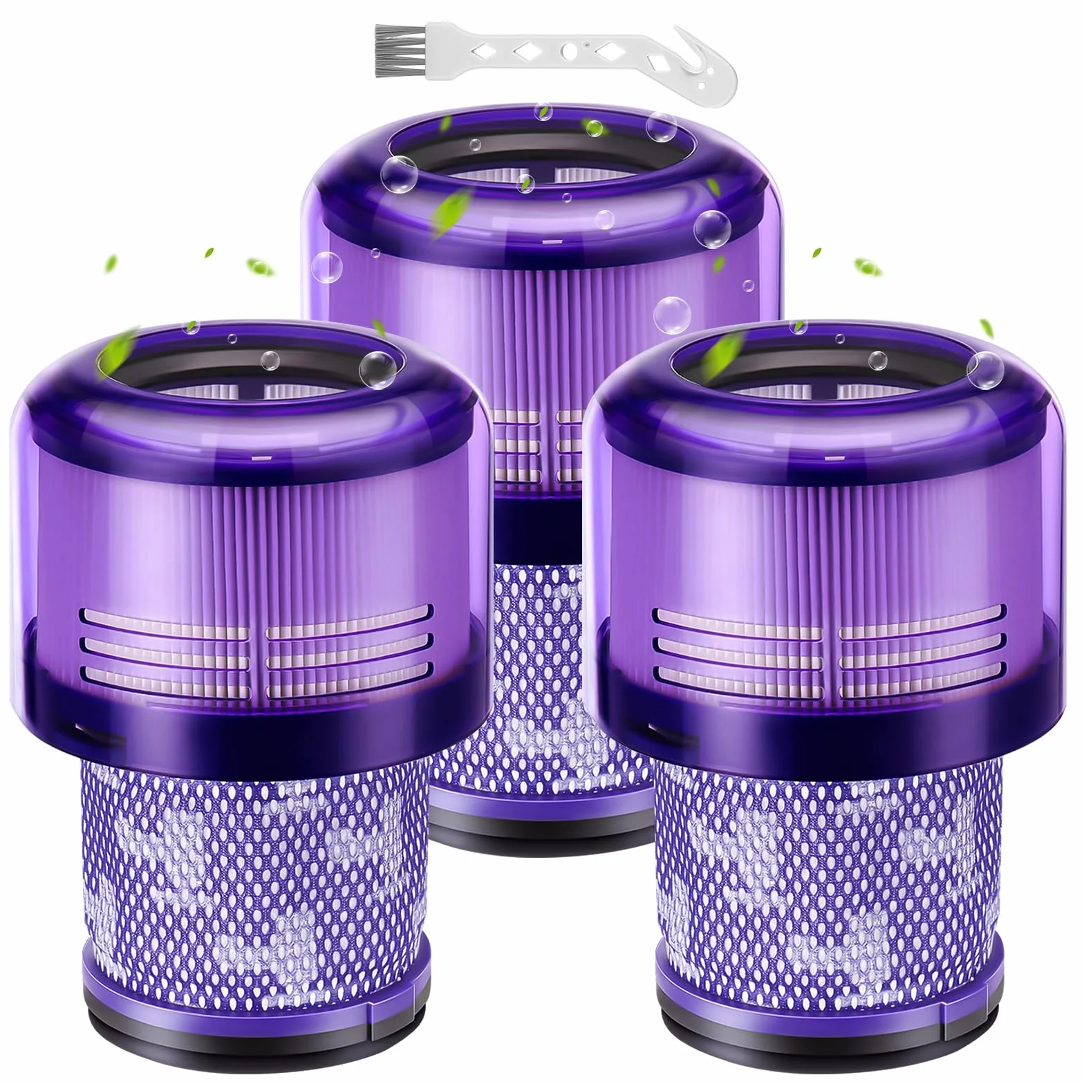 Filtr do Dyson V11, 3 sztuki zamiennych filtrów do odkurzacza akumulatorowego Dyson V11 Animal/Absolute/Torque Drive/Fluffy/Extra/Complete Pro/ V15 Detect/ SV14 SV17 SV22 odkurzacz akumulatorowy