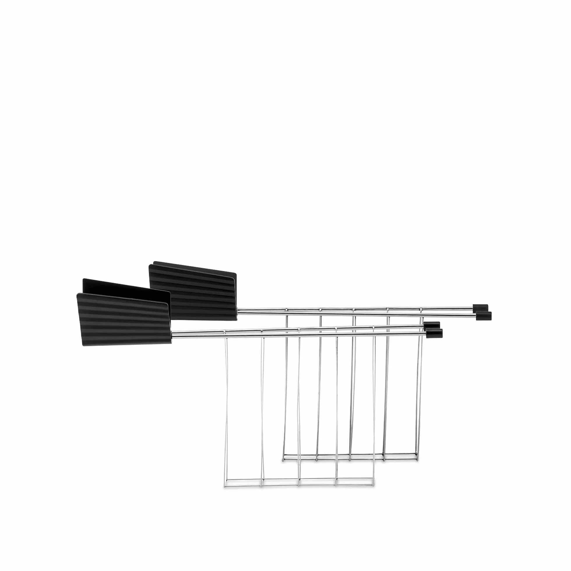 Alessi MDL08RA B zestaw dwóch stojaków na toster, tworzywo sztuczne