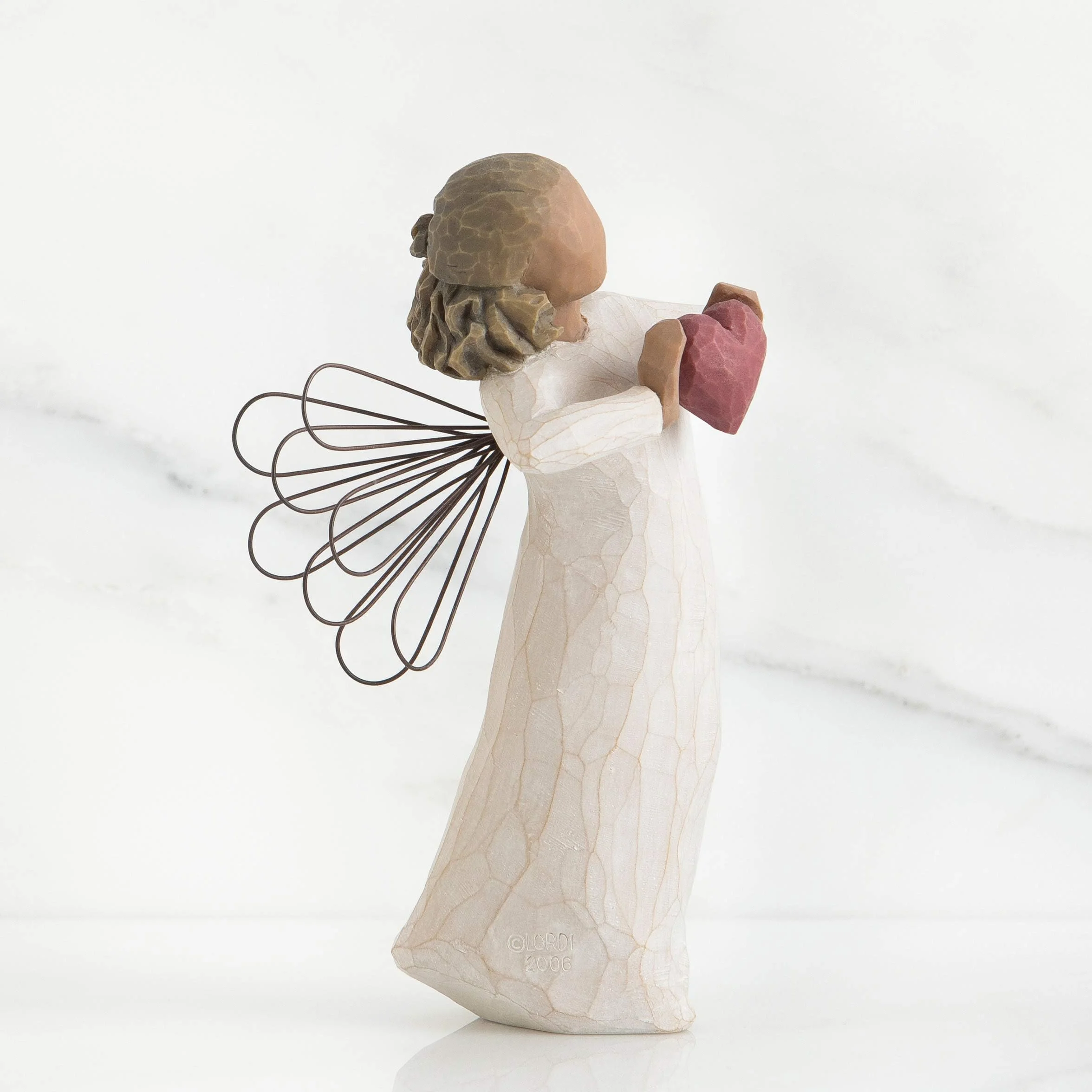 Willow Tree Anioł Figurka Ozdobna, Żywica, Beżowy/Brązowy, 14 cm