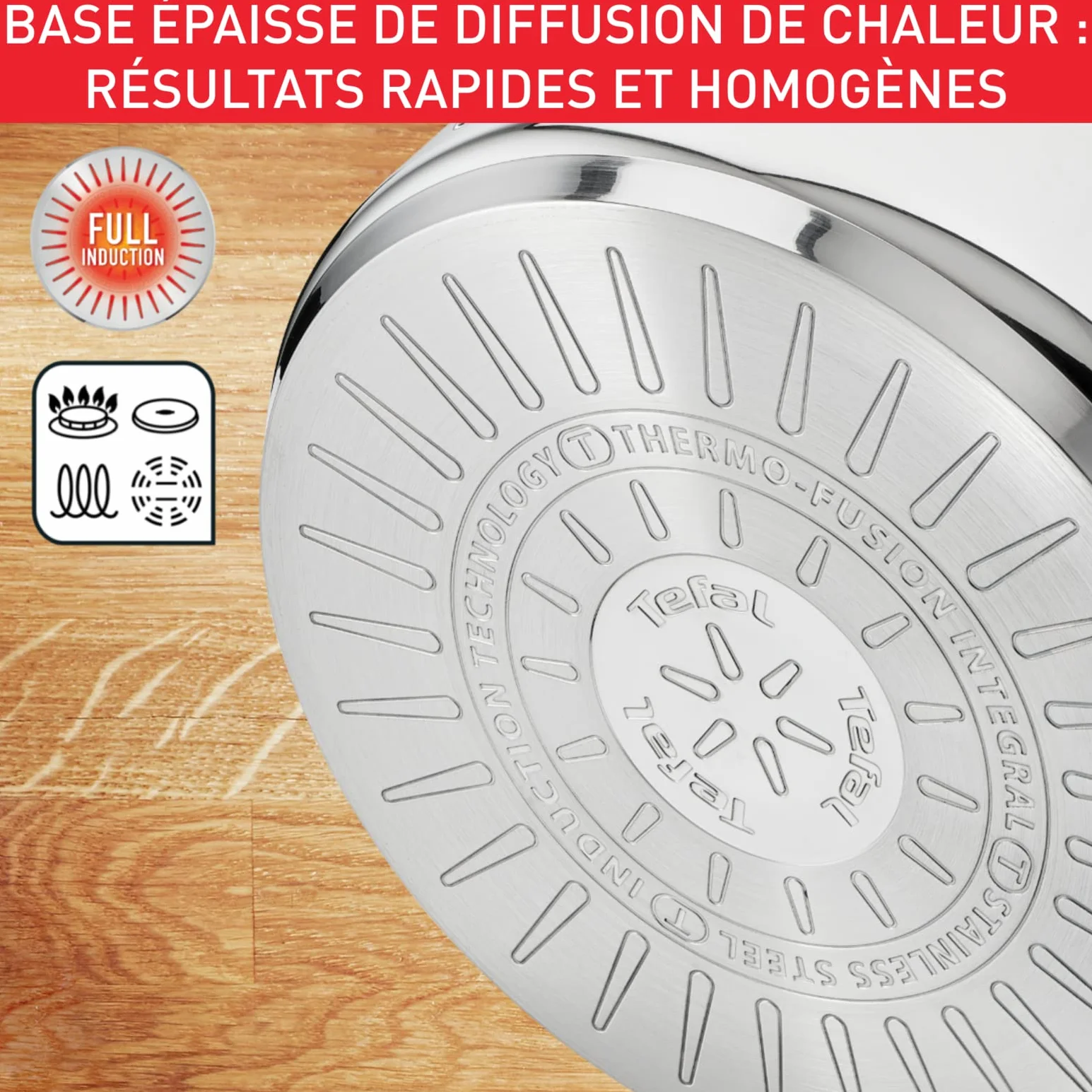 Tefal Intuition Garnek Indukcyjny z Pokrywką, Srebrny, ⌀28 cm/8L